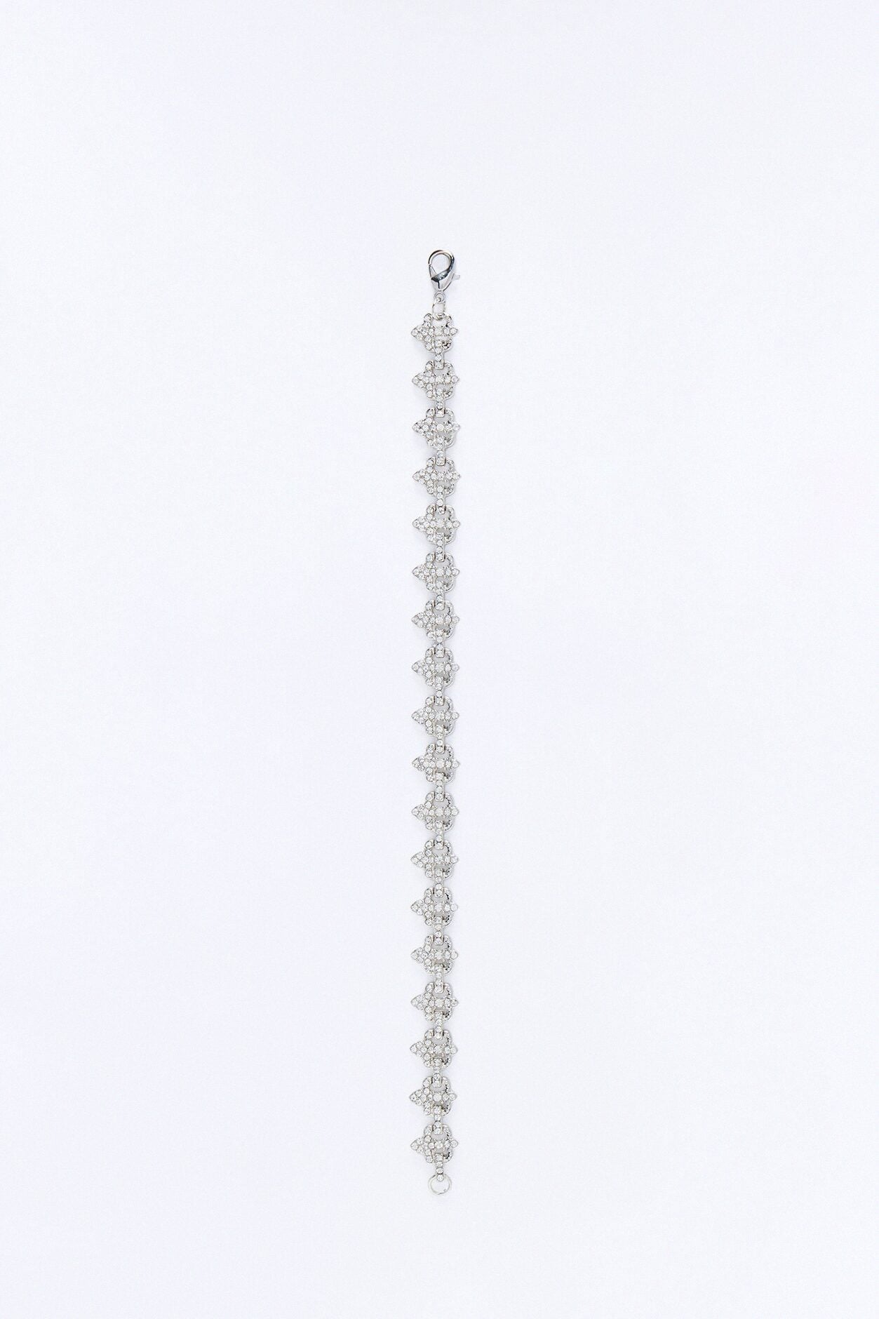 Iced Fleur De Leis Bracelet - Silver image 3