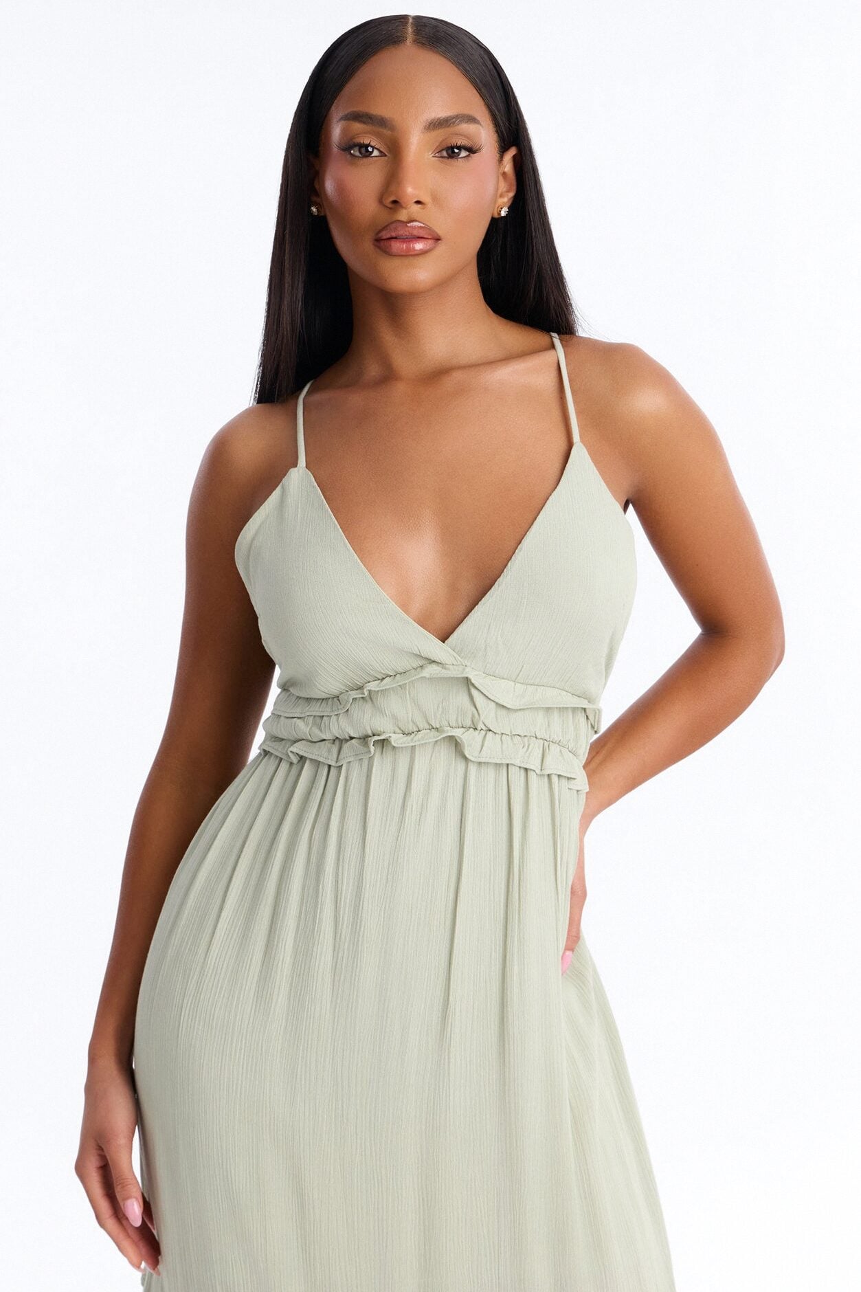 Simone Chiffon Maxi Dress - Sage image 2