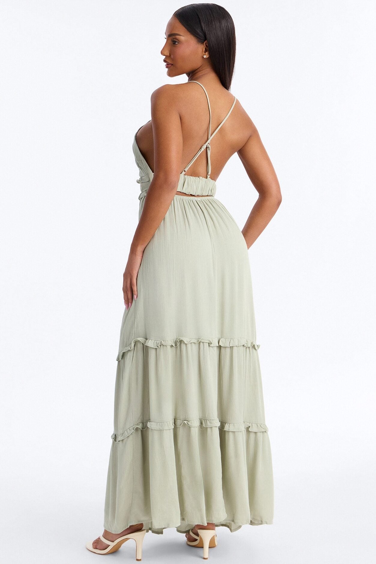 Simone Chiffon Maxi Dress - Sage image 3