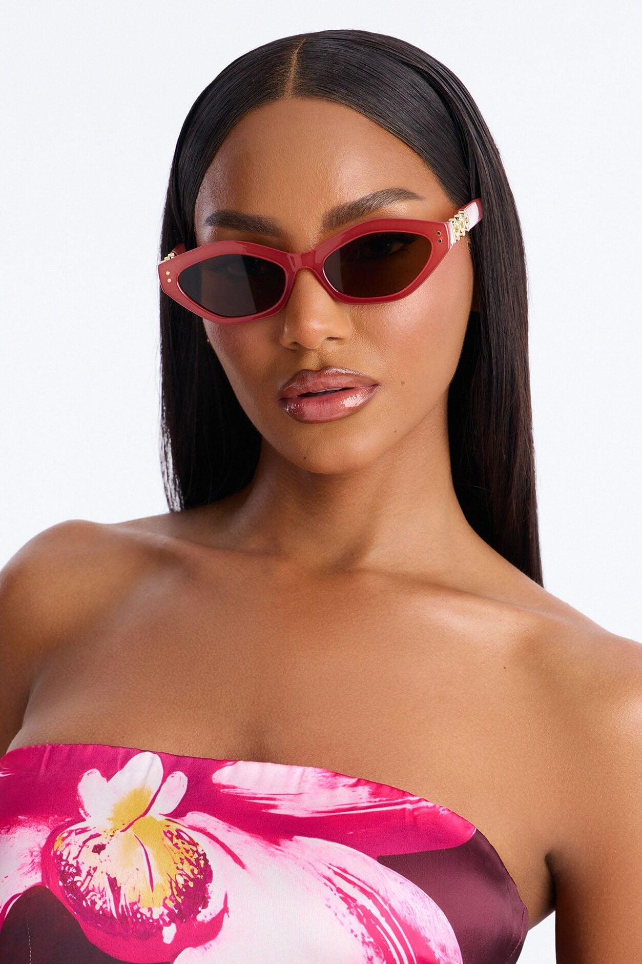 Classy Act Cat Eye Sunglasses - Mauve image 2