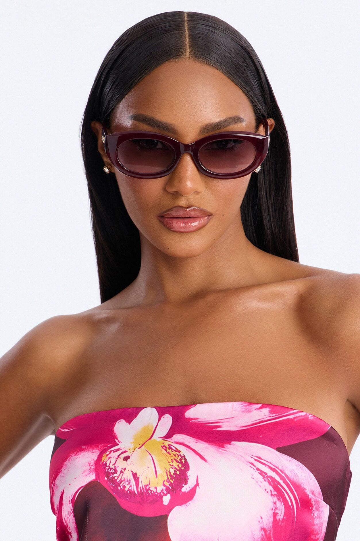 Gloss Gal Sunglasses - Burgundy image 2
