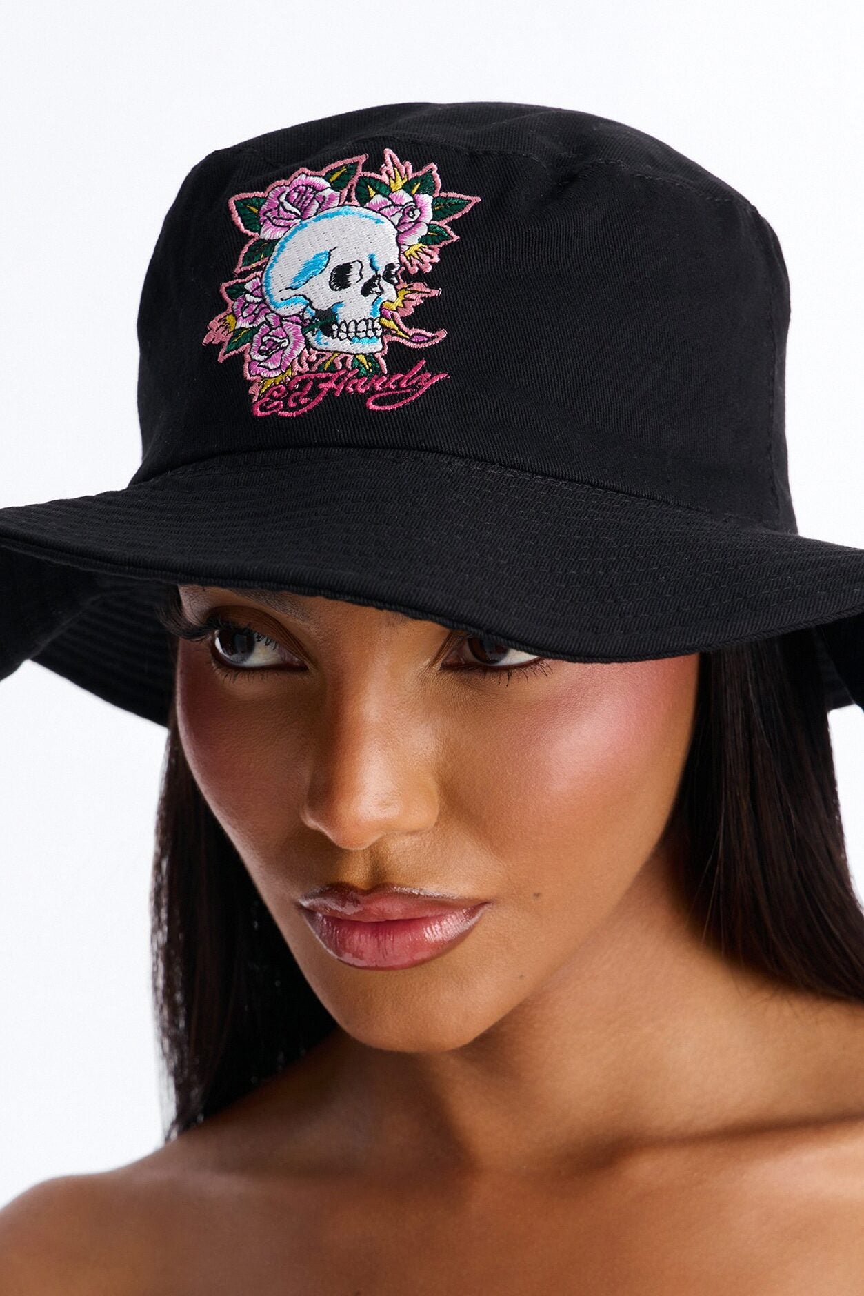 Dark Thoughts Ed Hardy Bucket Hat - Black/combo image 2