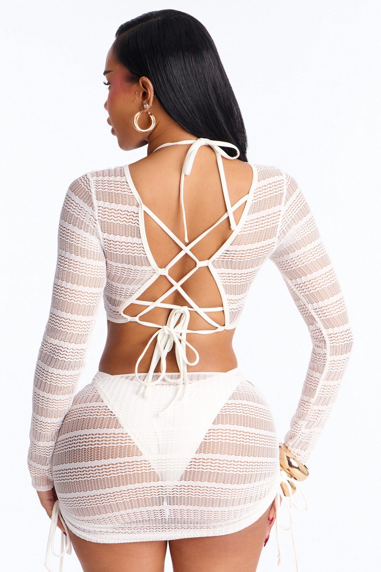 Allyson Bikini And Coverup Set - White image 5