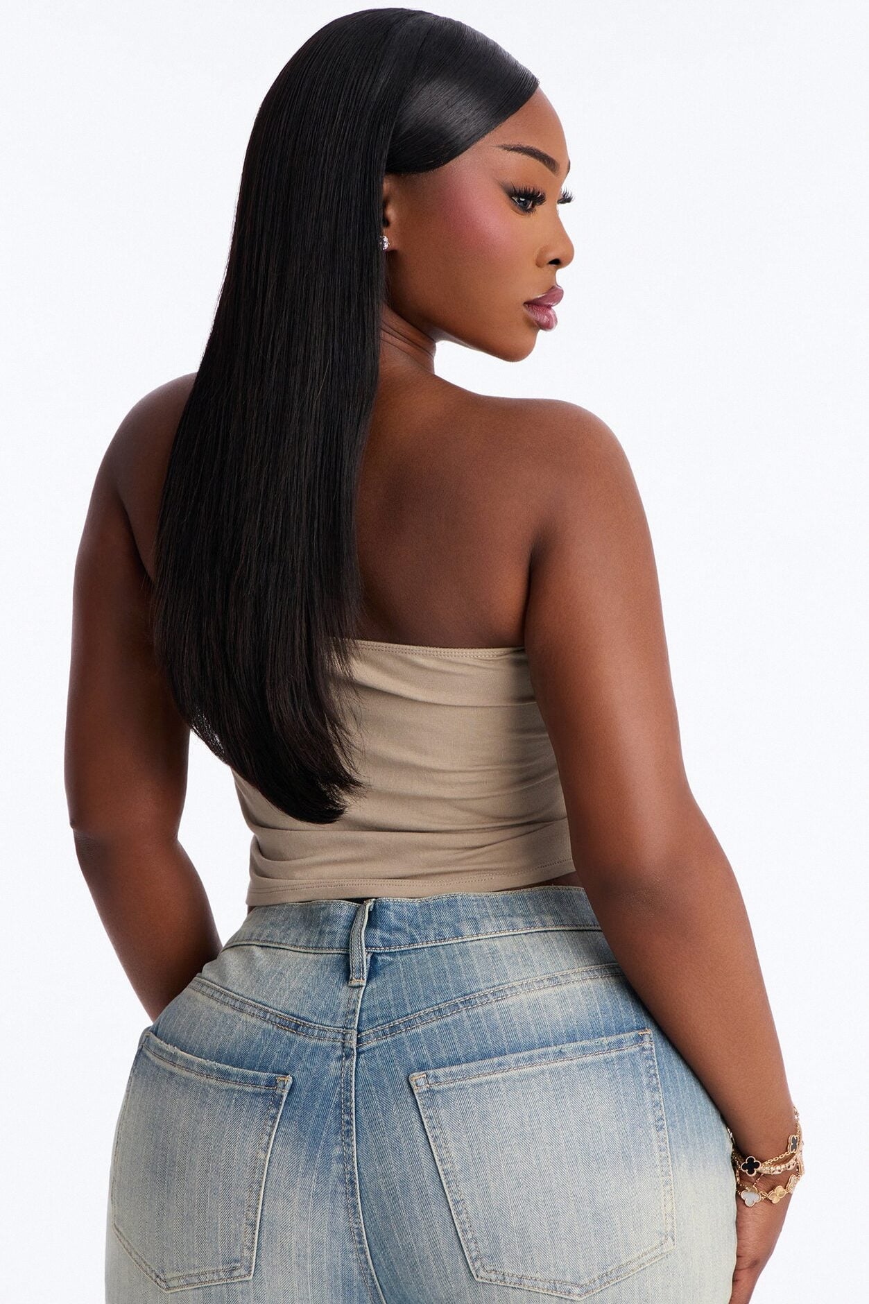 Lyla Double Lined Tube Top - Olive image 7