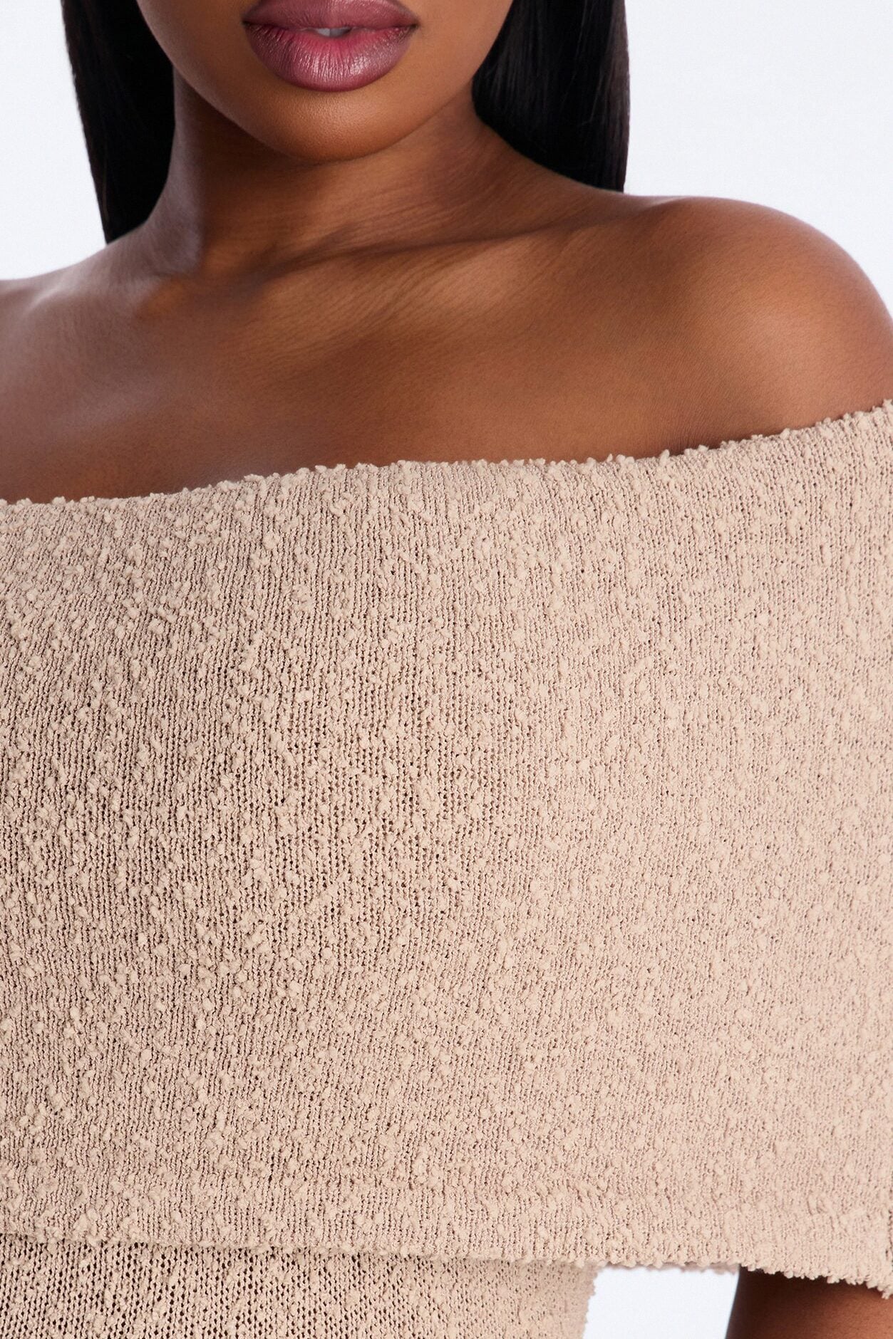 Effortless Edge Sweater Maxi Dress - Taupe image 7