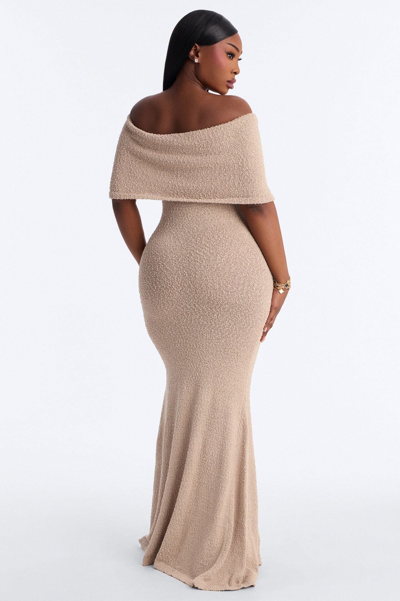 Effortless Edge Sweater Maxi Dress - Taupe image 8