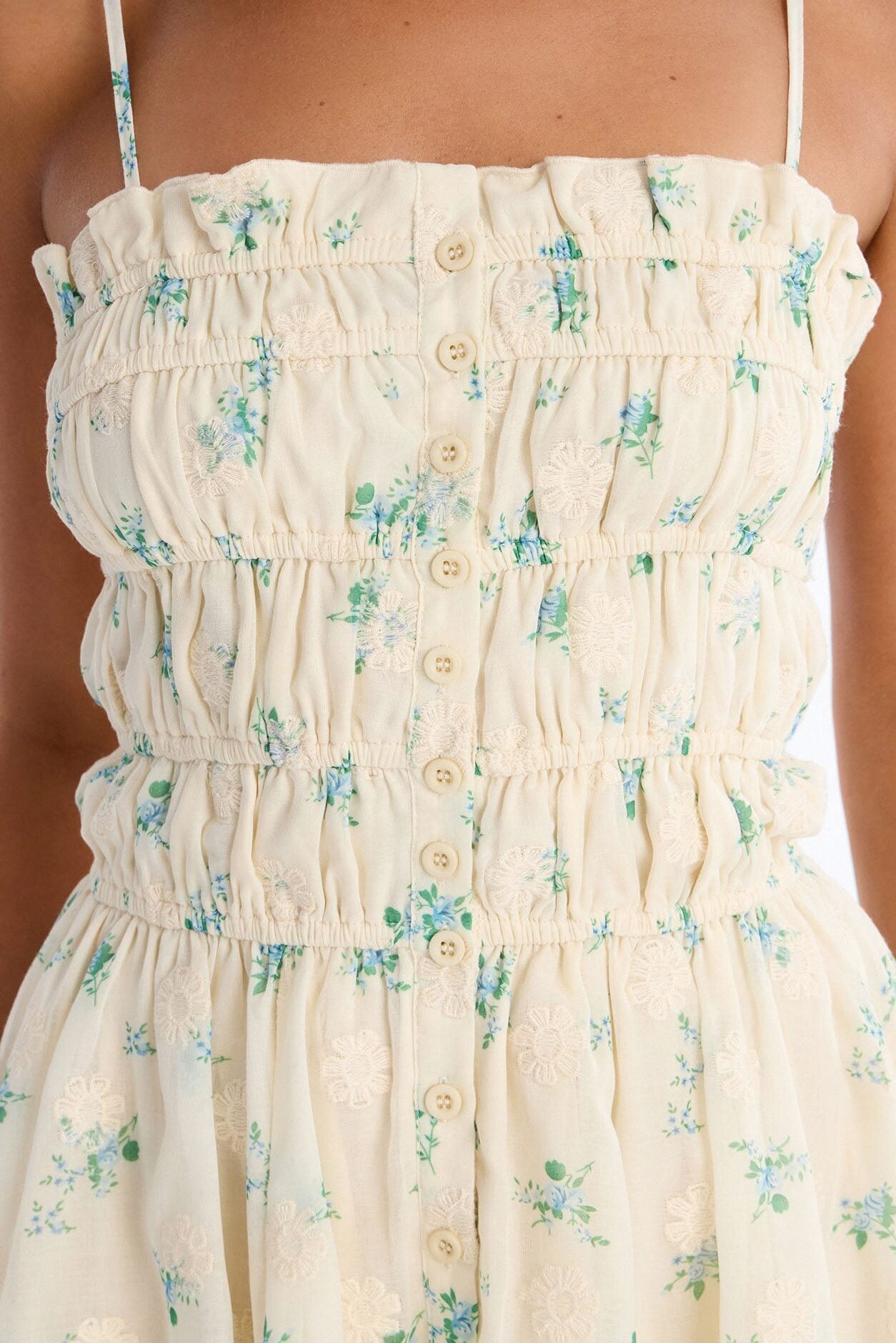 Baylor Floral Chiffon Mini Dress - Yellow image 3