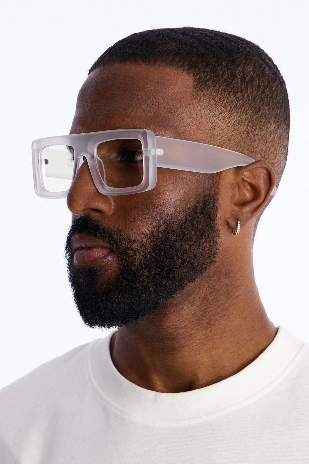 Prestige Matte Flat Top Sunglasses - Clear image 2