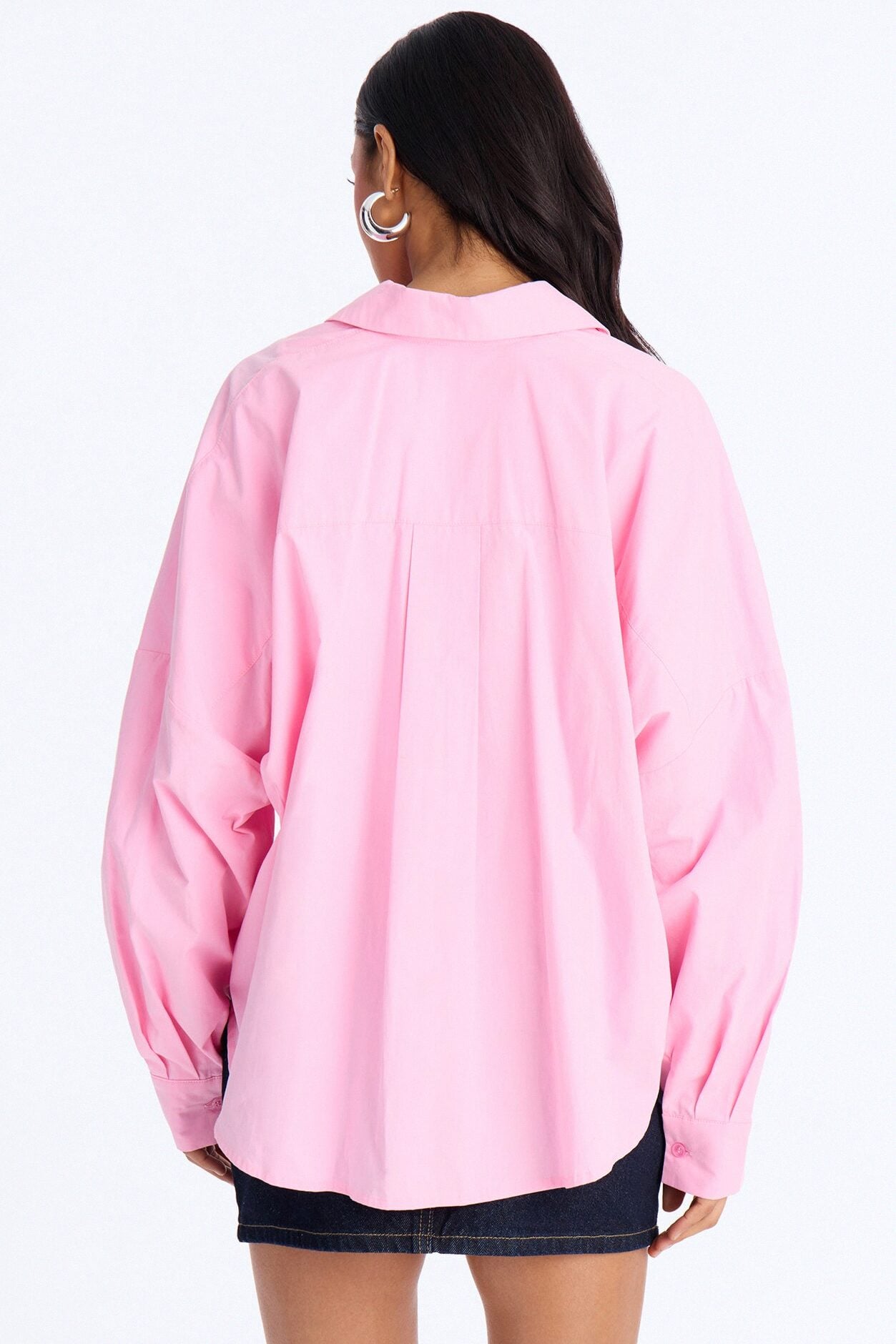 Cool Girl In Progress Pleated Poplin Top - Pink image 3