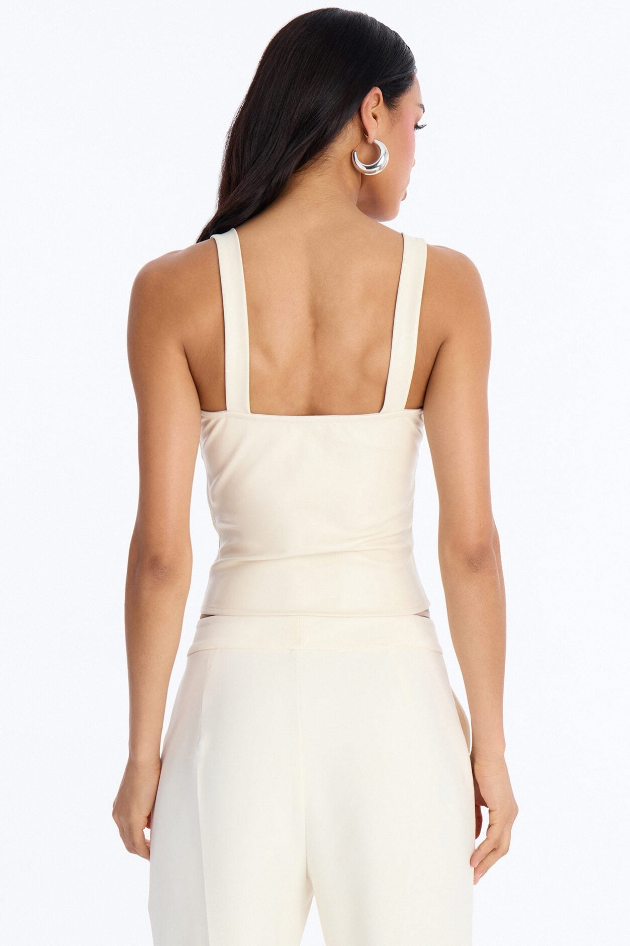 Urban Legend Faux Leather Top - Cream image 4