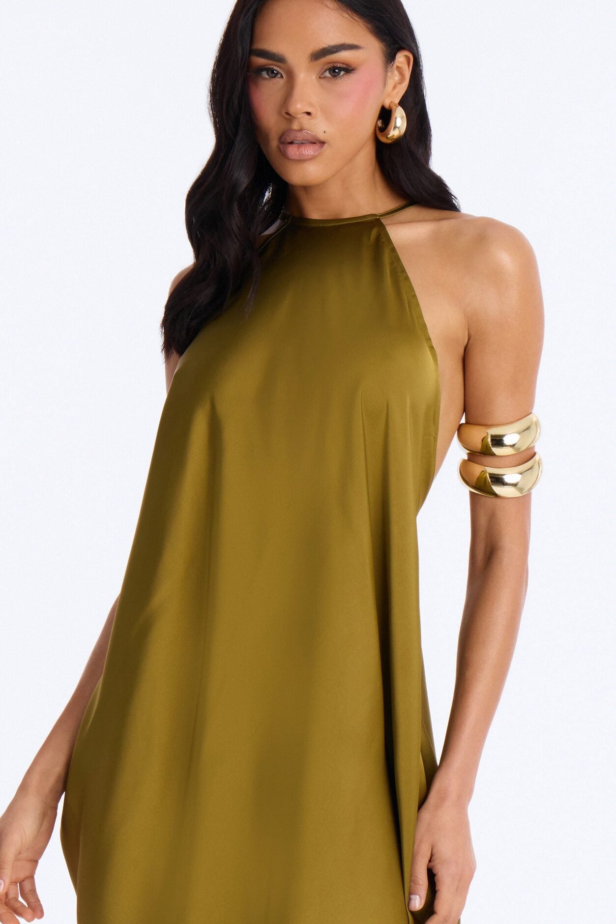 Elisa Draped Maxi Dress - Olive image 2