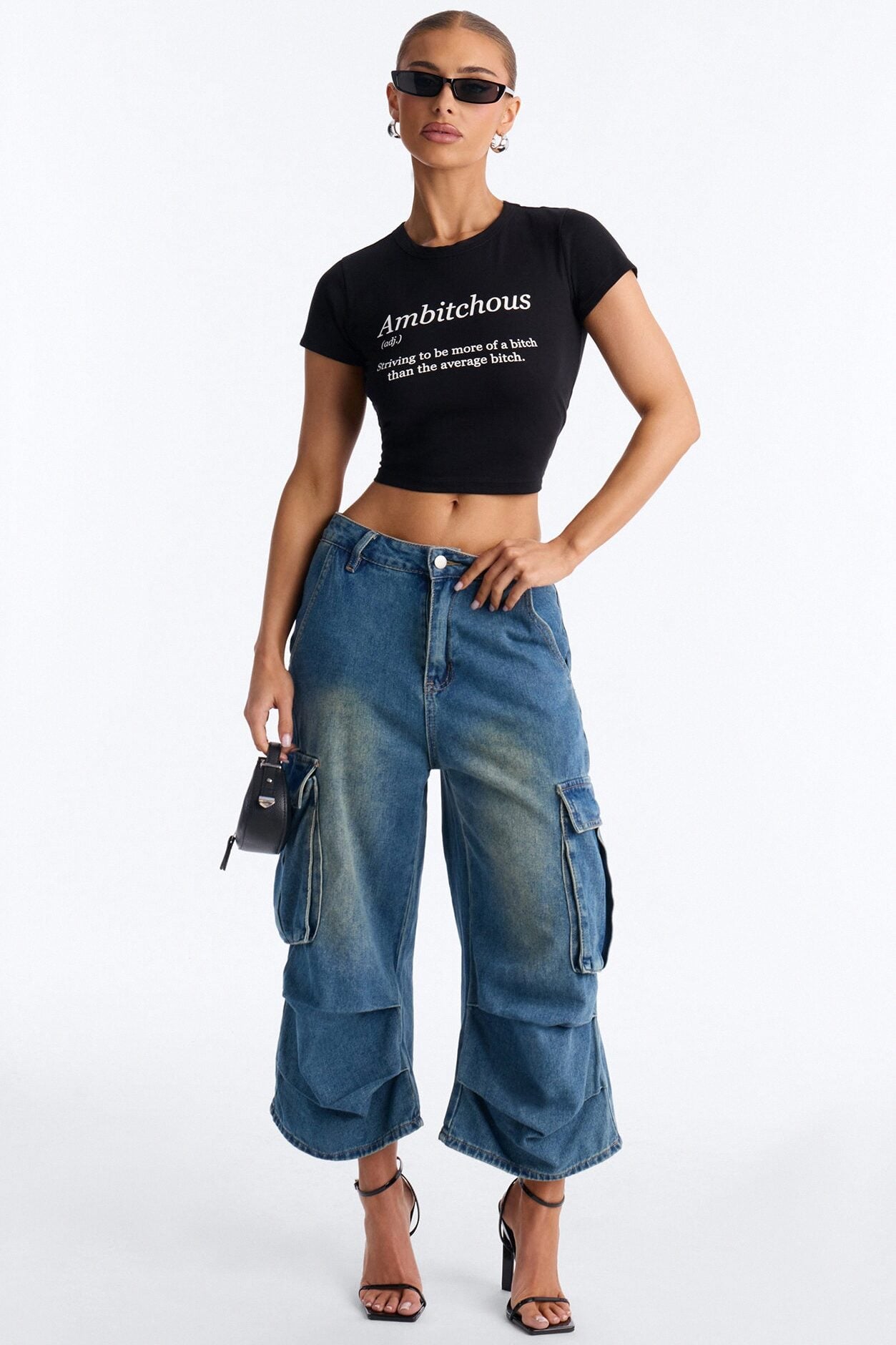Ambitchous Baby Tee - Black image 3