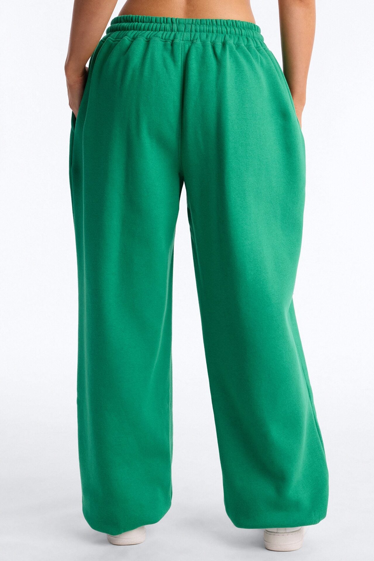 Mia Pleated Fleece Jogger Pants - Green image 5