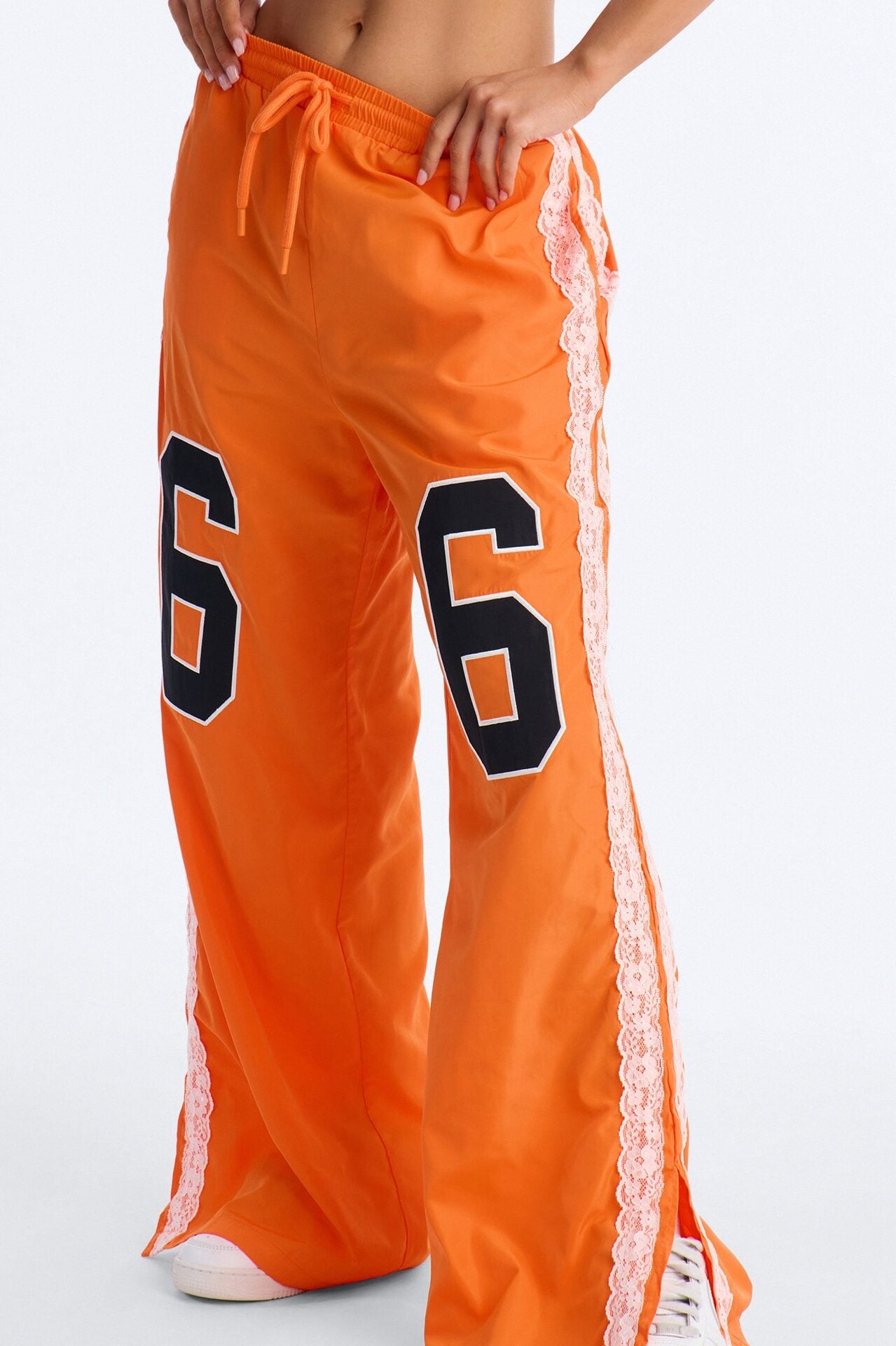 Lucky You Laced Windbreaker Lounge Pant - Orange image 3
