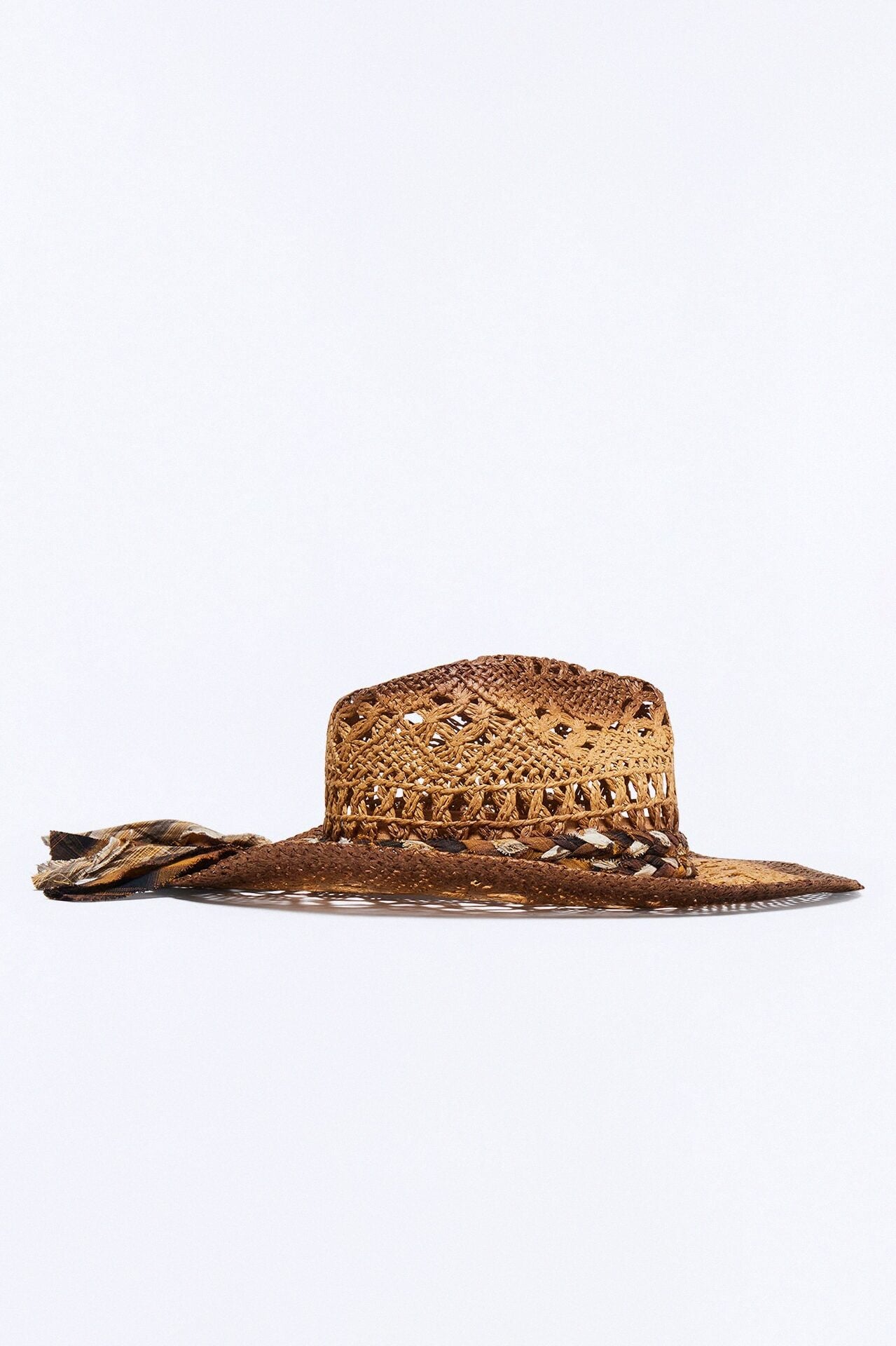 Ready To Ride Straw Braided Cowboy Hat - Khaki image 4