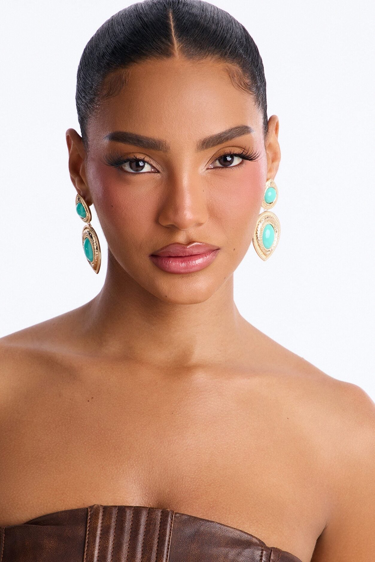 Serenity Drop Earrings - Turquoise image 2