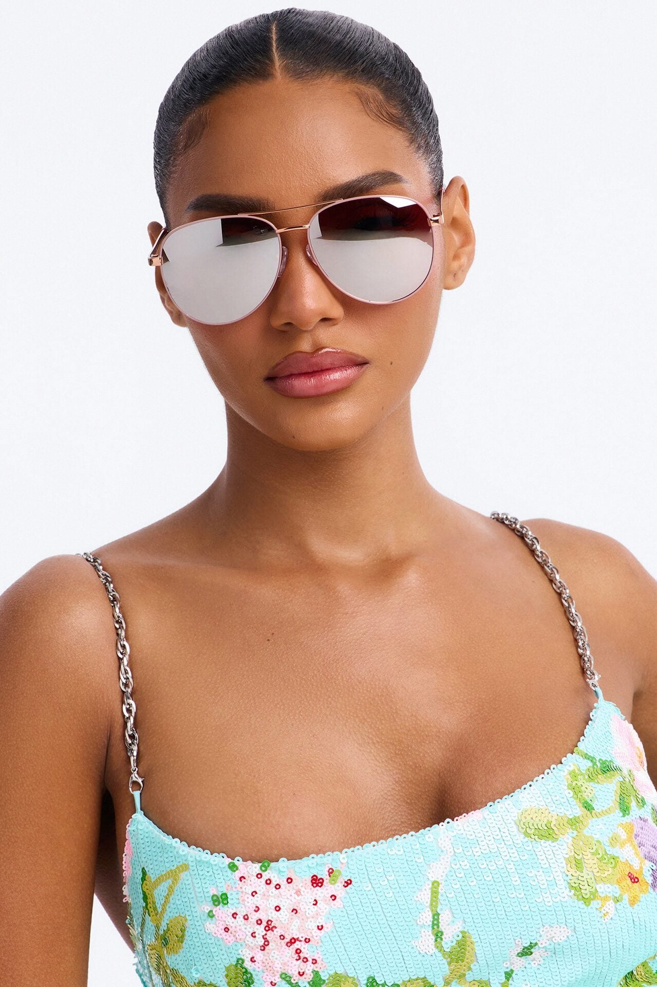 Crew Aviator Sunglasses - Rose Gold image 2