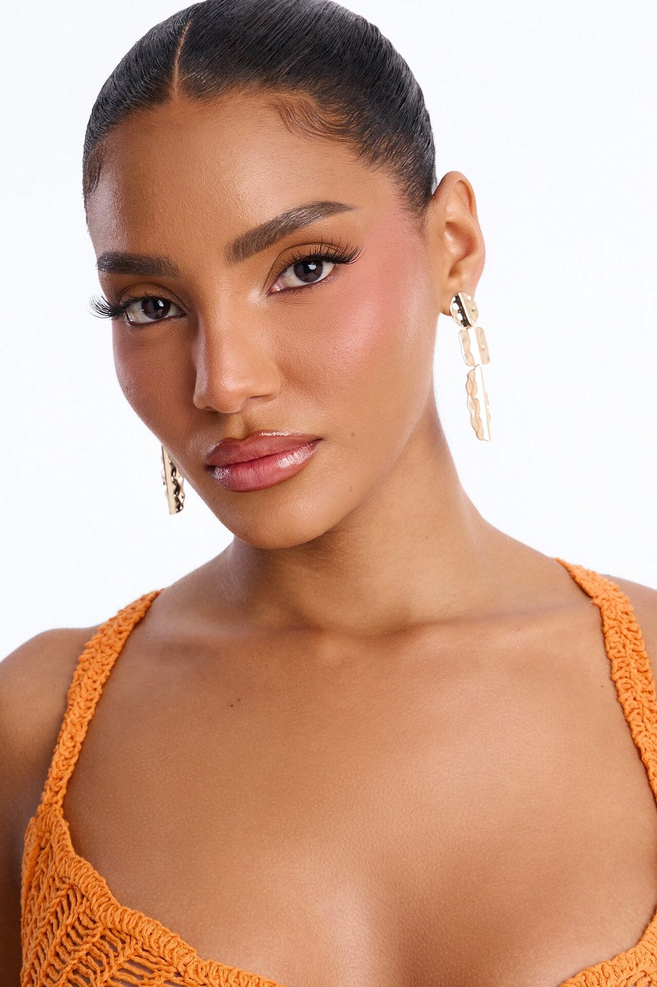 Bali Is Calling Textured Drop Earrings - Gold image 2