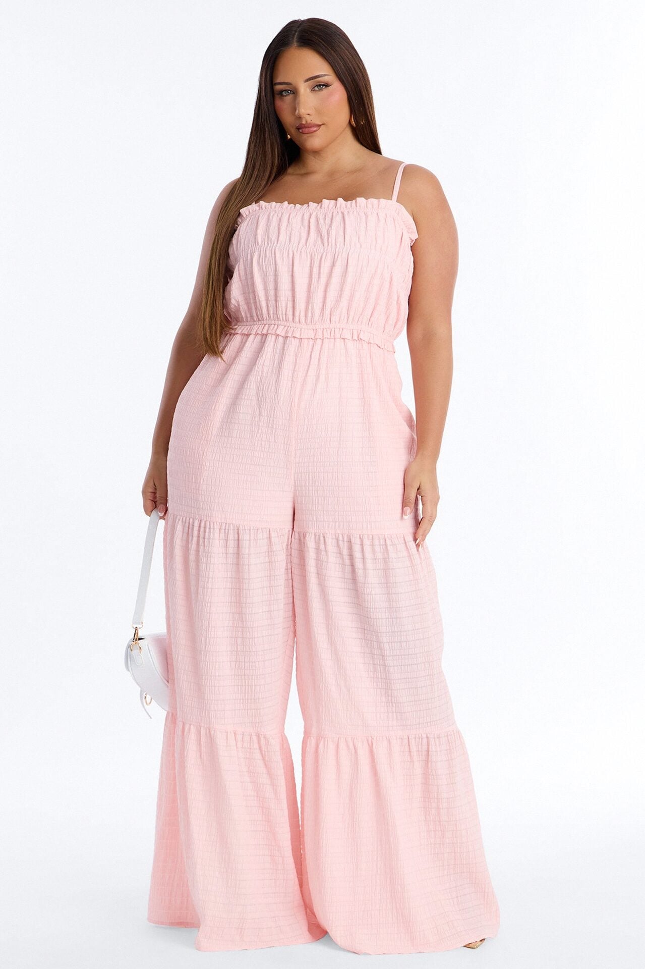 Marla Tiered Wide Leg Jumpsuit - Pink image 5