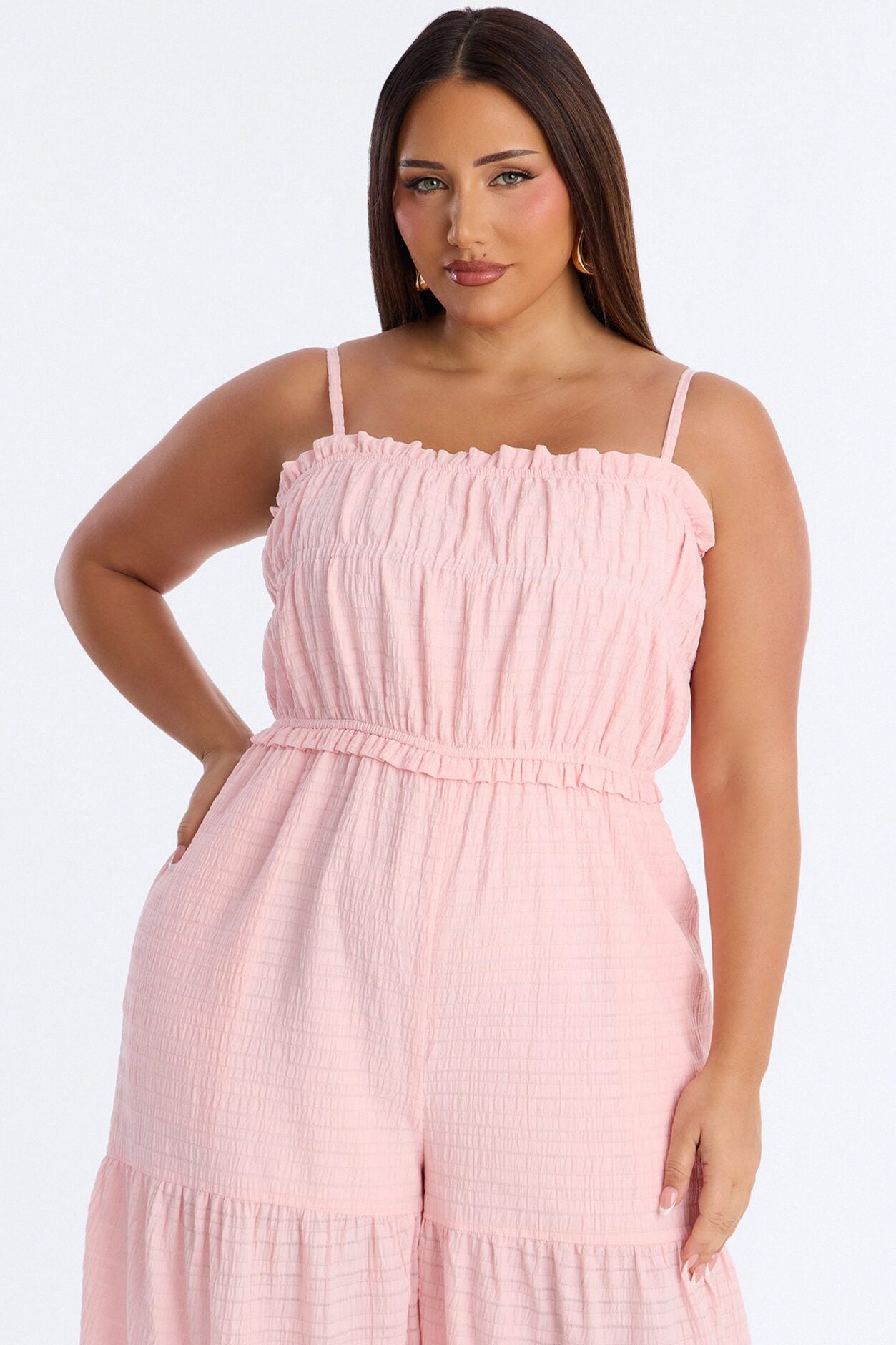 Marla Tiered Wide Leg Jumpsuit - Pink image 6