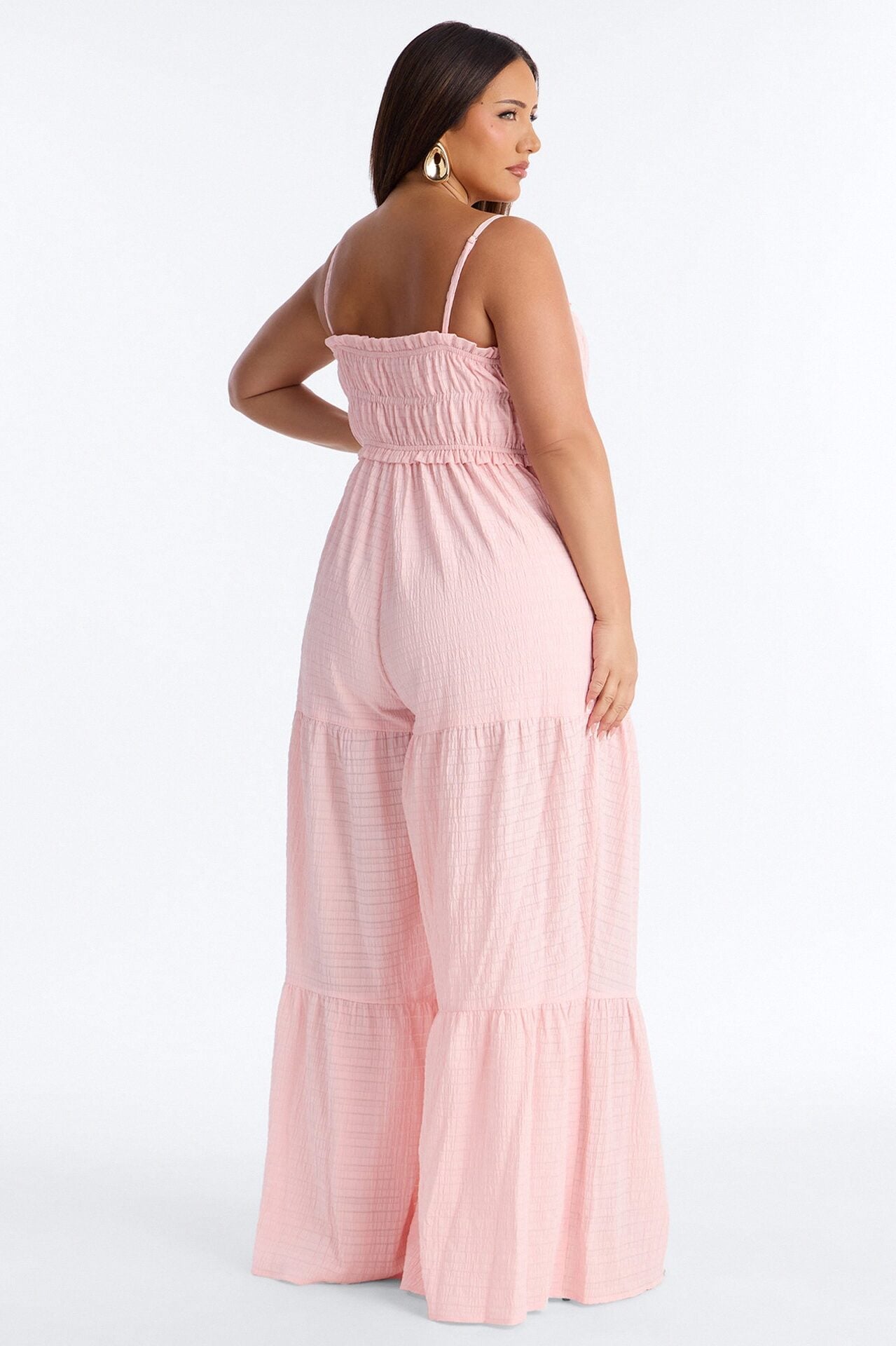 Marla Tiered Wide Leg Jumpsuit - Pink image 7