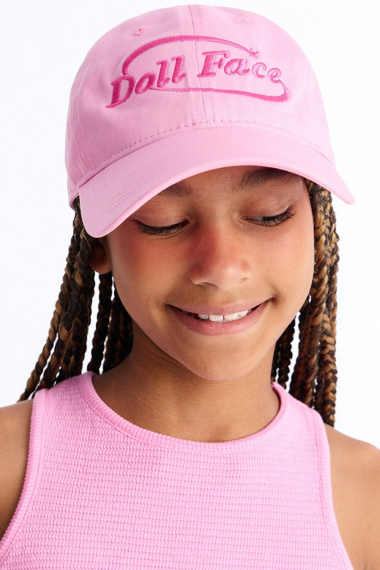 Mini Dollface Baseball Hat - Pink image 2