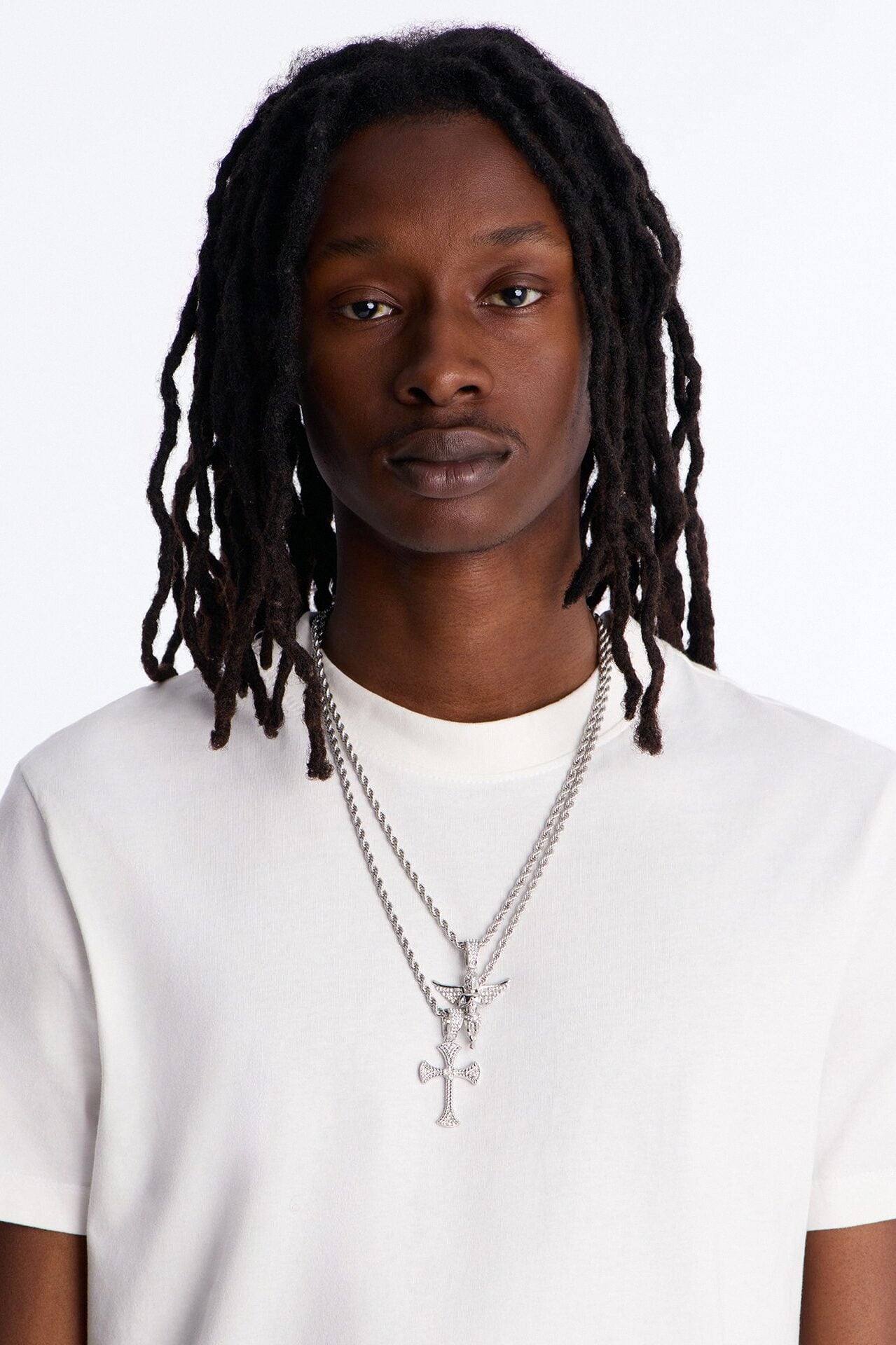Divine Protector Necklace Set - Silver image 2