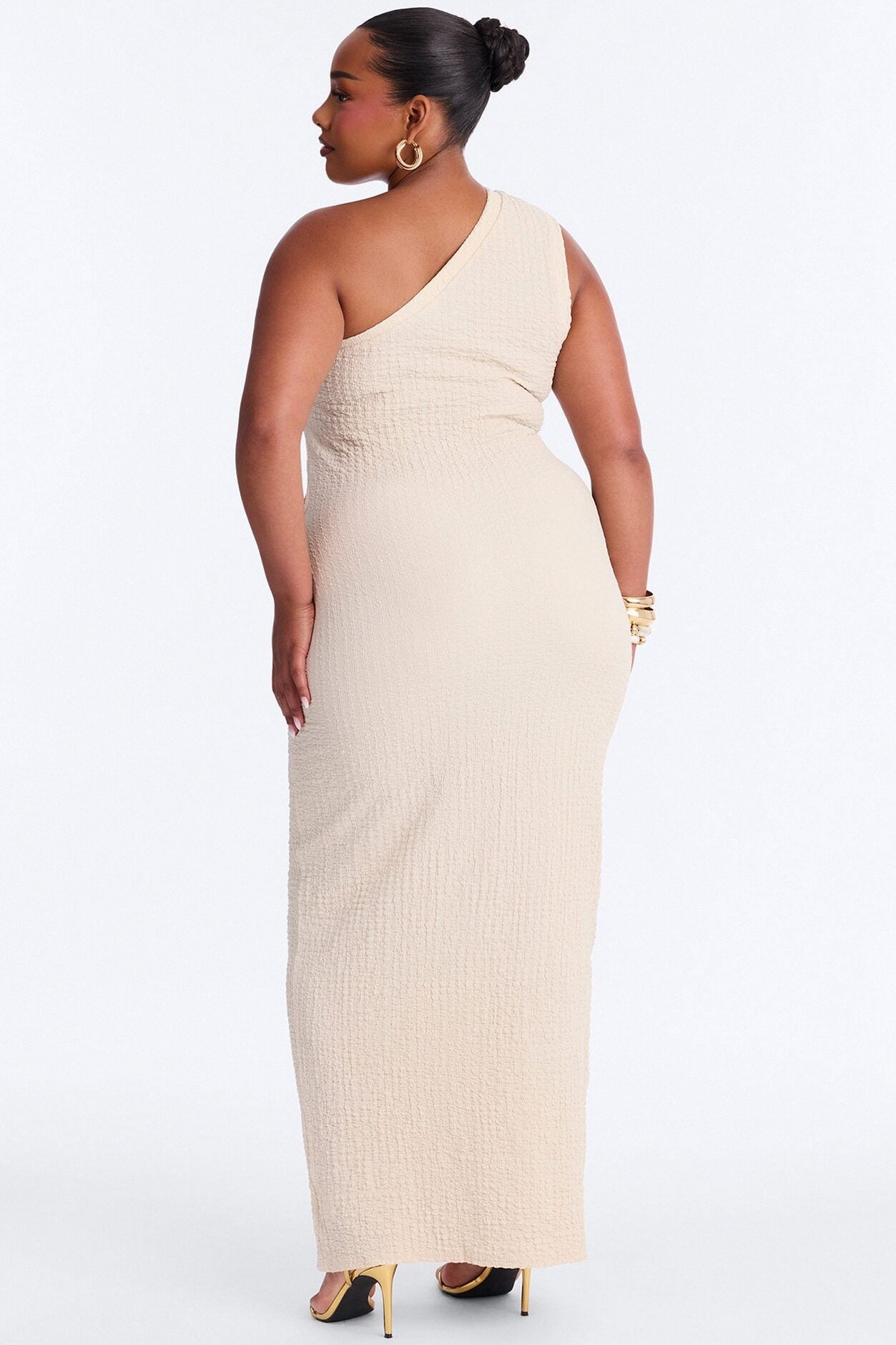 With The Girls Cut Out Maxi Dress - Cream image 9