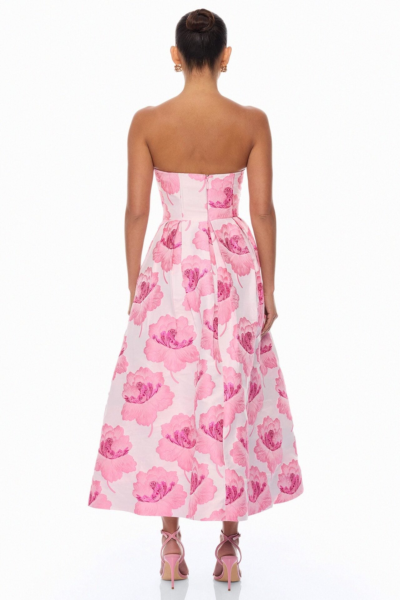 Fiora Strapless Jacquard Maxi Dress - Pink image 8