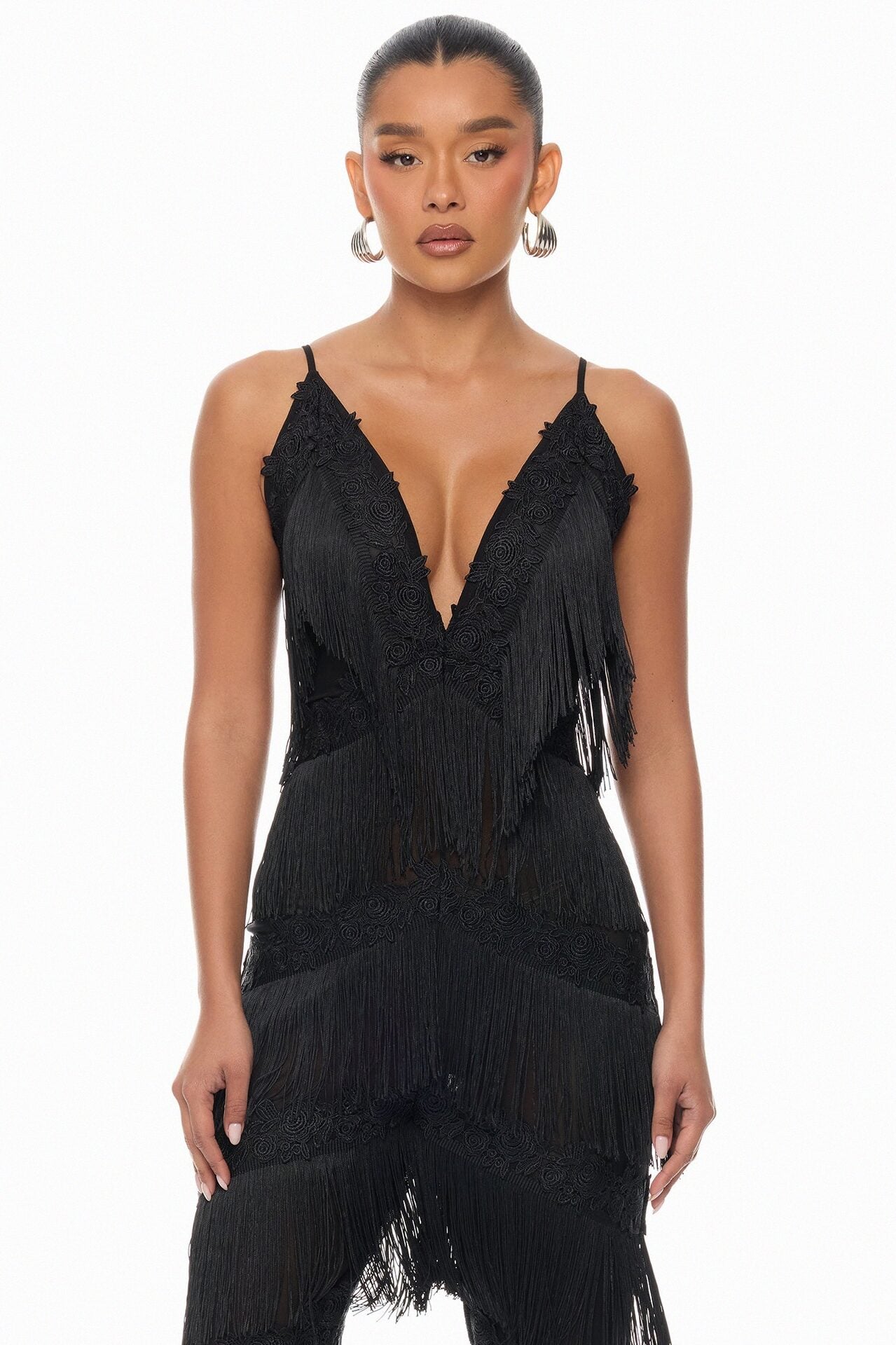 Lillie Fringe Jumpsuit - Black image 2