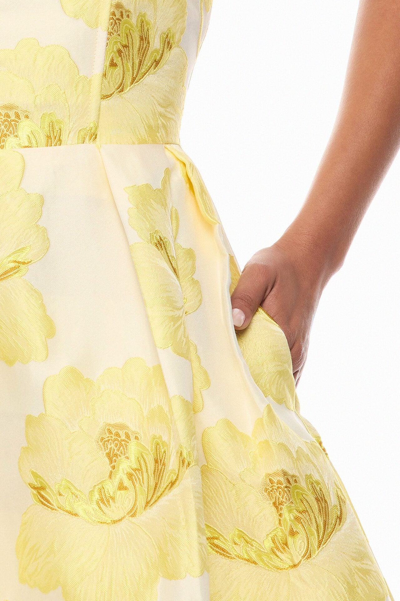Fiora Strapless Jacquard Maxi Dress - Yellow image 6