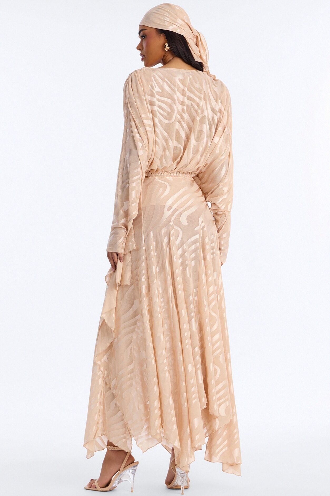 LIANA MESH 4 PIECE SKIRT SET - Nude image 4