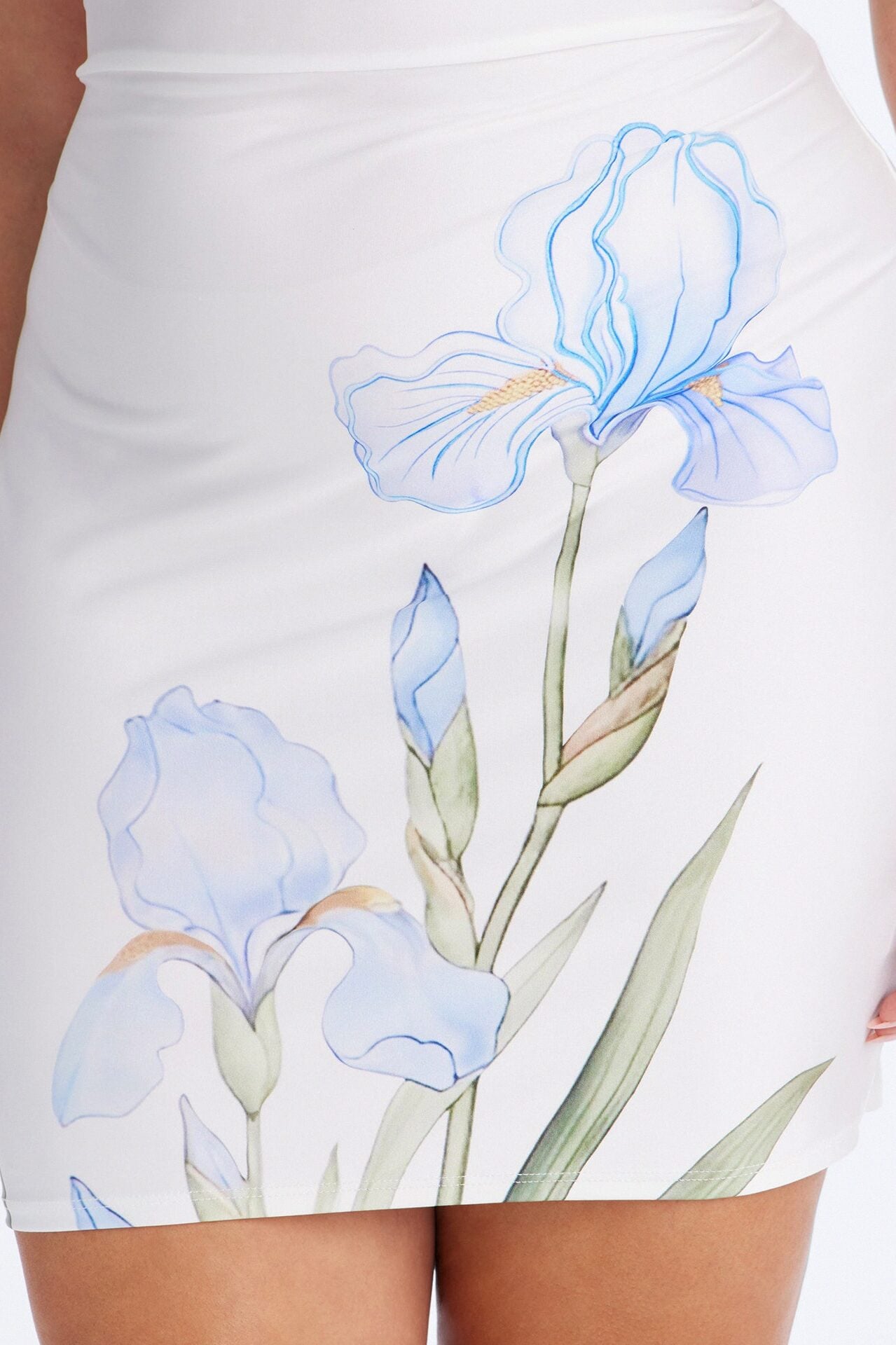 Teagan Halter Floral Mini Dress - White image 6