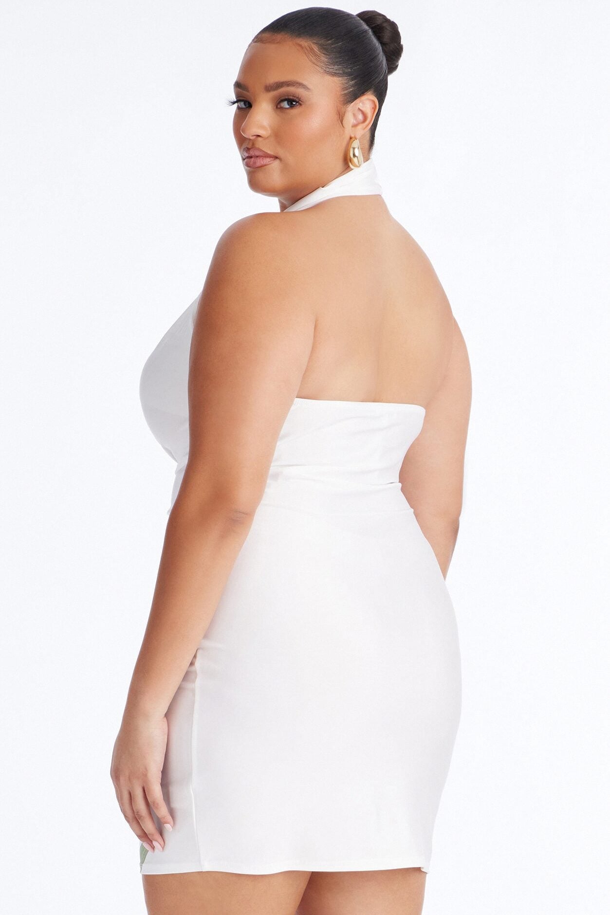 Teagan Halter Floral Mini Dress - White image 7