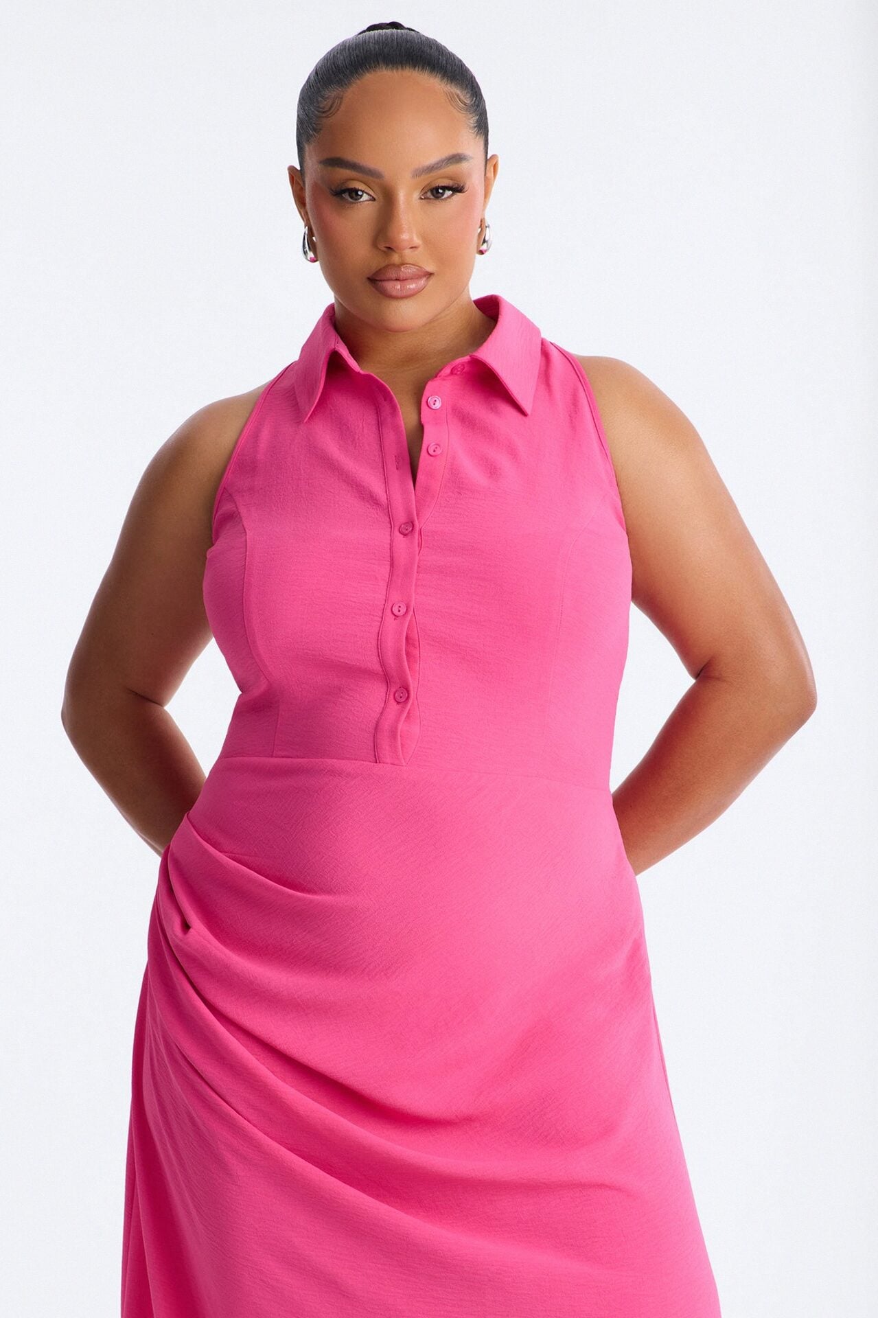 Avery Collared Maxi Dress - Pink image 6