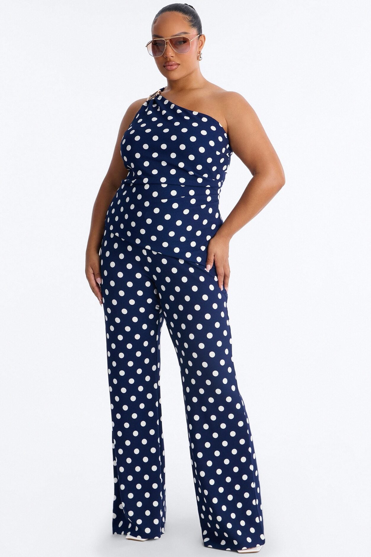 Dottie Darling Polka Dot Pant Set - Navy image 5