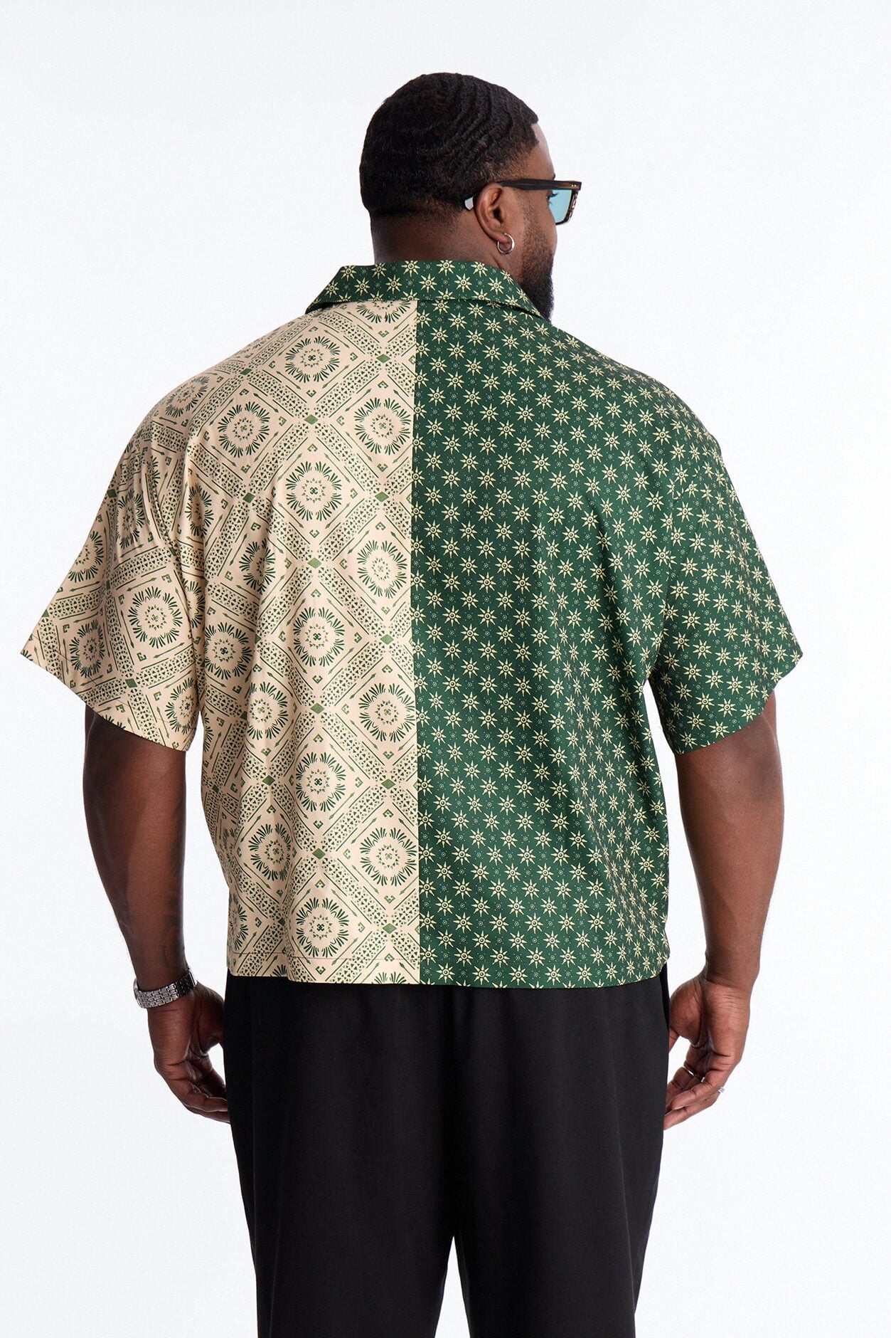 Driftwood Cuban Collar Button Up Shirt - Green image 9