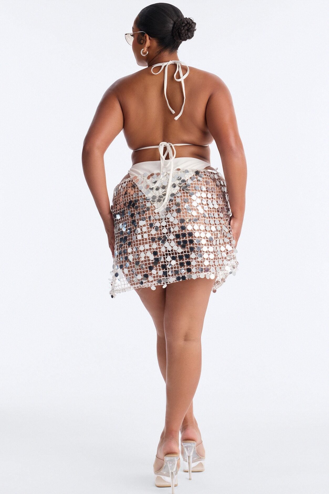 Drinks On The Beach Bikini And Coverup Skirt Set - Silver image 9