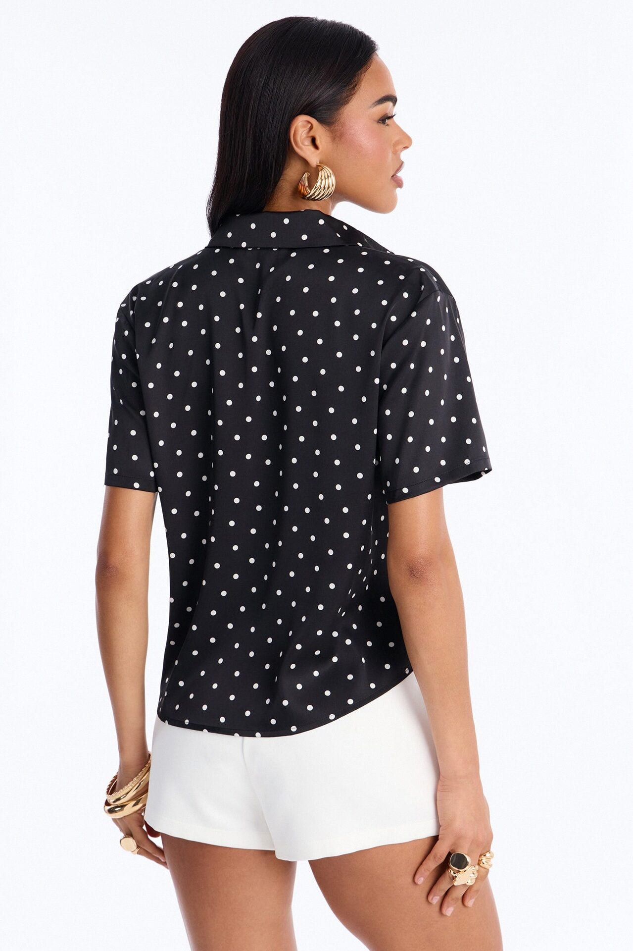 Whimsy Polka Dot Shirt - Black/combo image 3