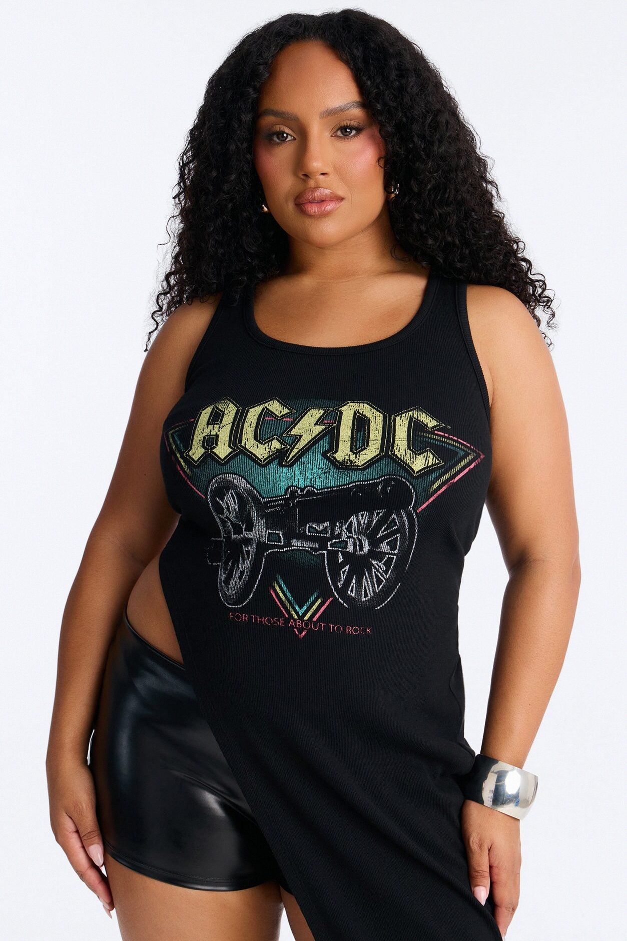 ACDC Long Asymmetrical Tank - Black image 6