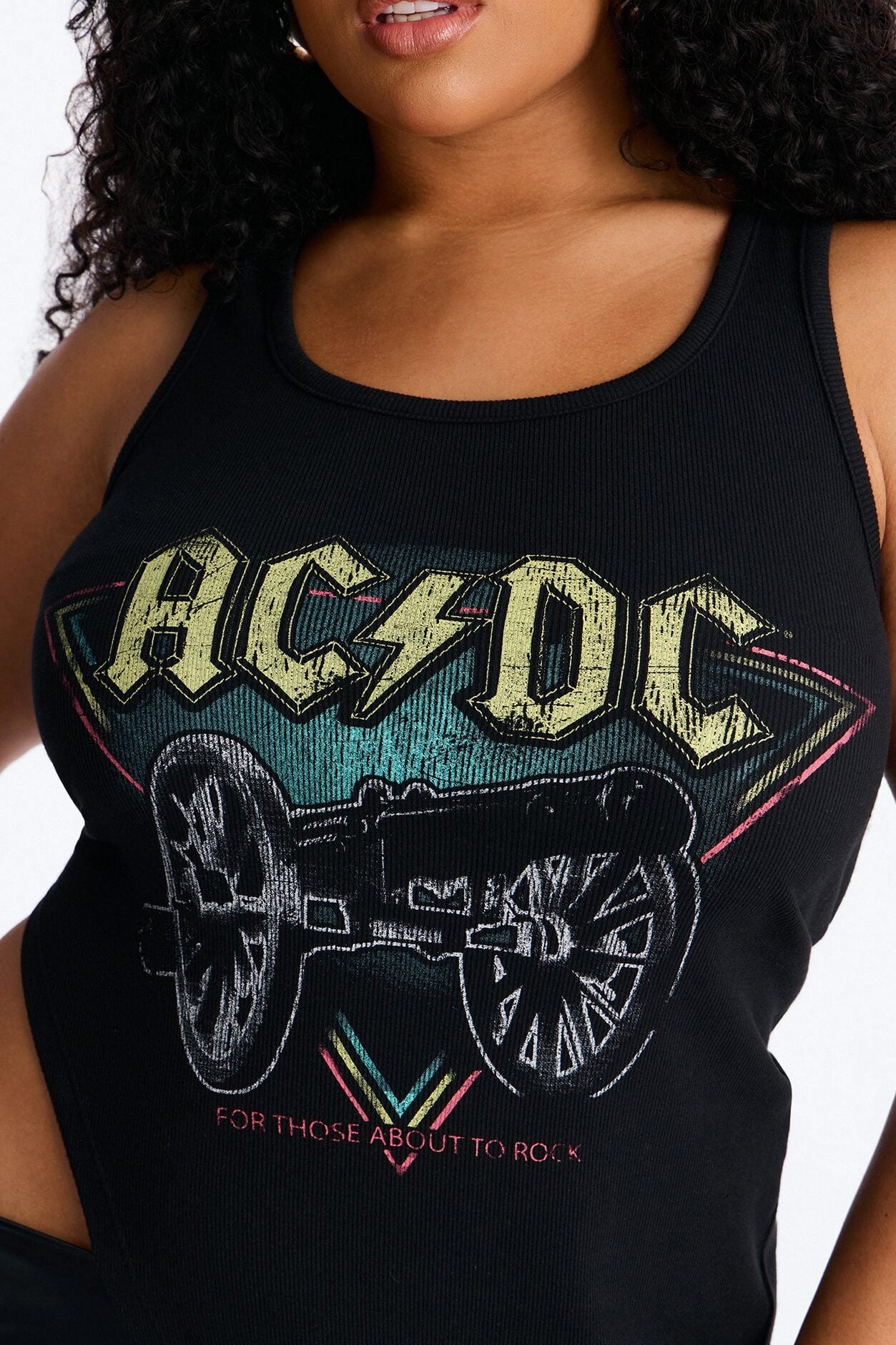 ACDC Long Asymmetrical Tank - Black image 7