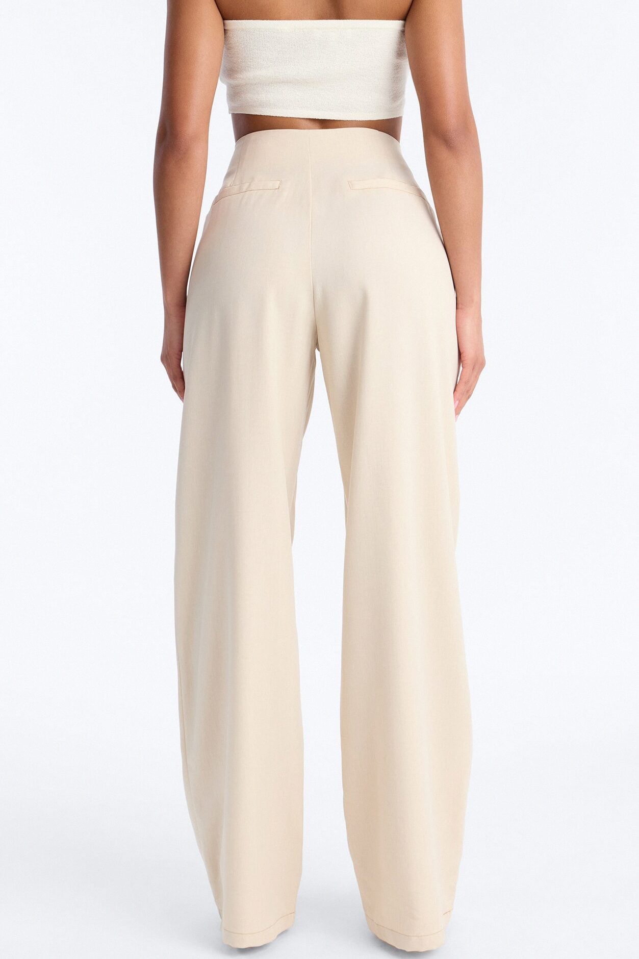 Angela High Rise Trouser Pant 33″ - Stone image 8