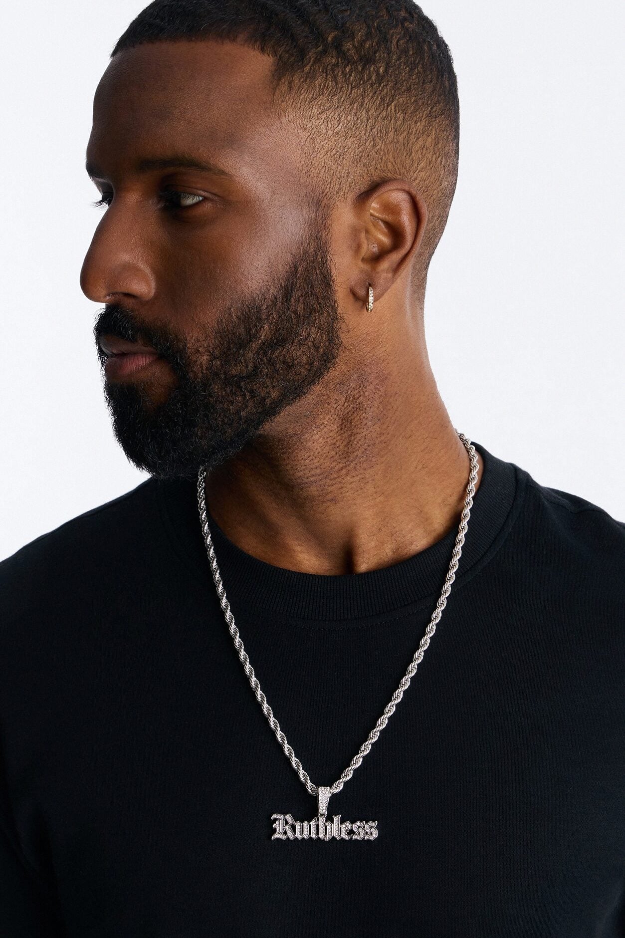 Ruthless Iced Rope Chain Necklace - Silver image 2