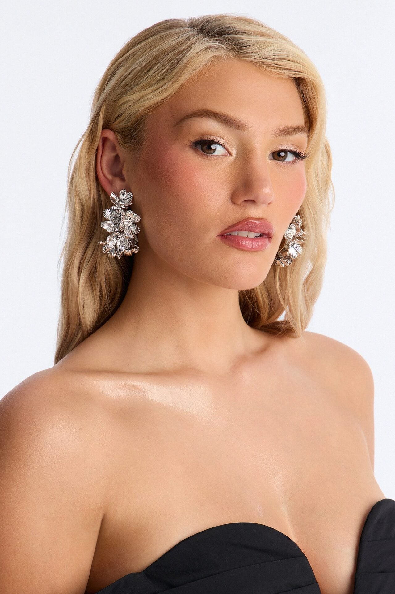 Garden Fields Hoop Earrings - Silver image 2