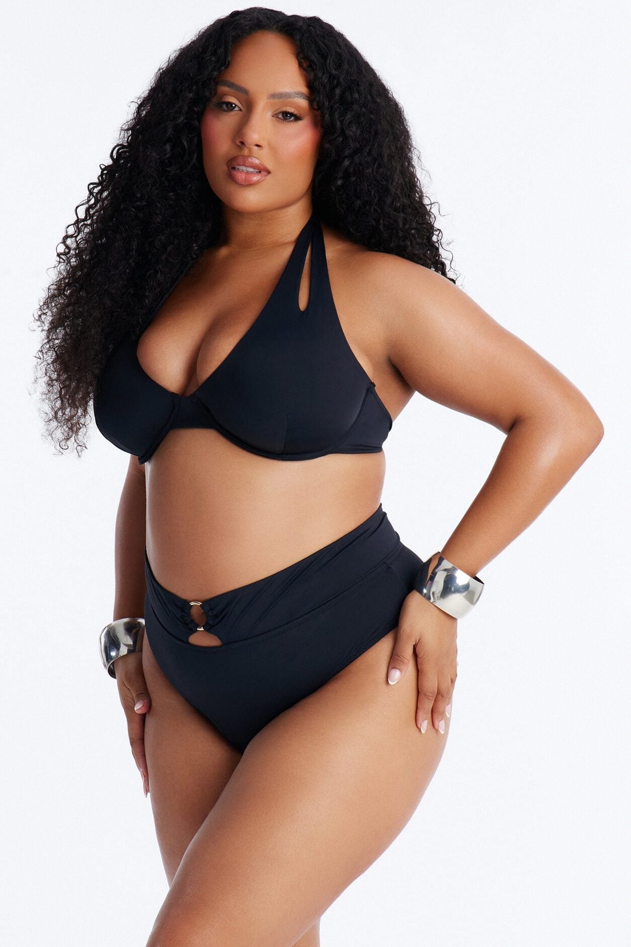 Margaritas At The Pool Hardware Underwire 2 Piece Bikini - Black image 1