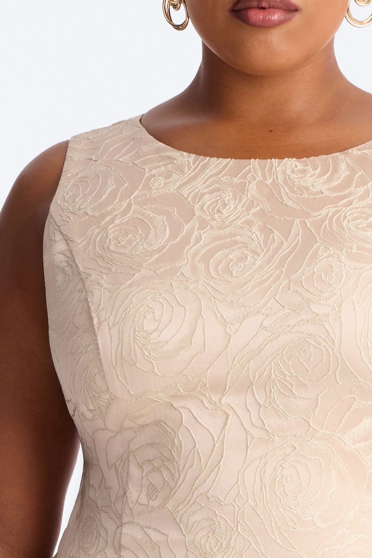 Erin Metallic Floral Jacquard Mini Dress - Pink image 7