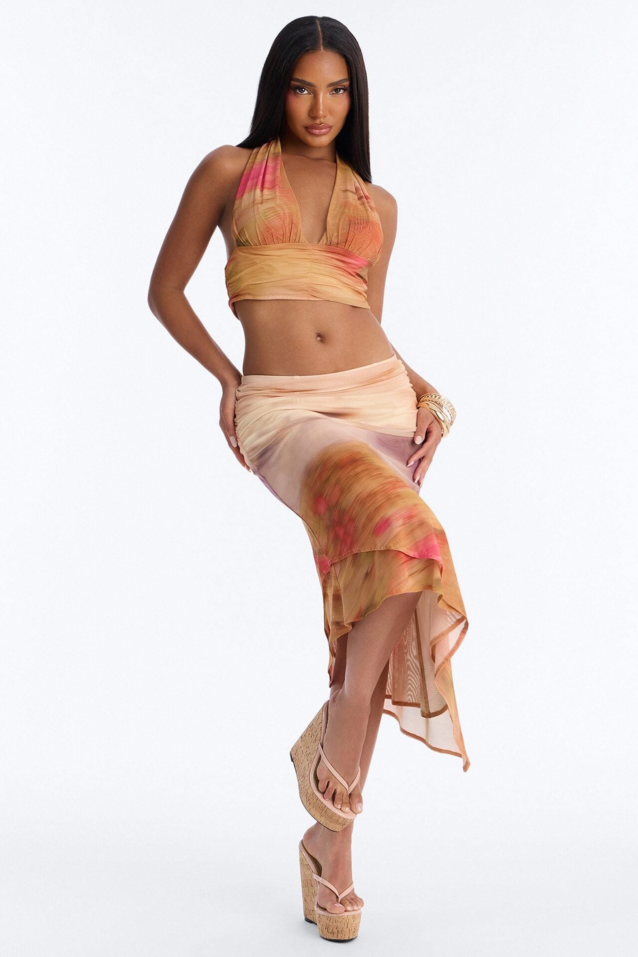 Kaleo Thong Platform Wedges - Blush image 4