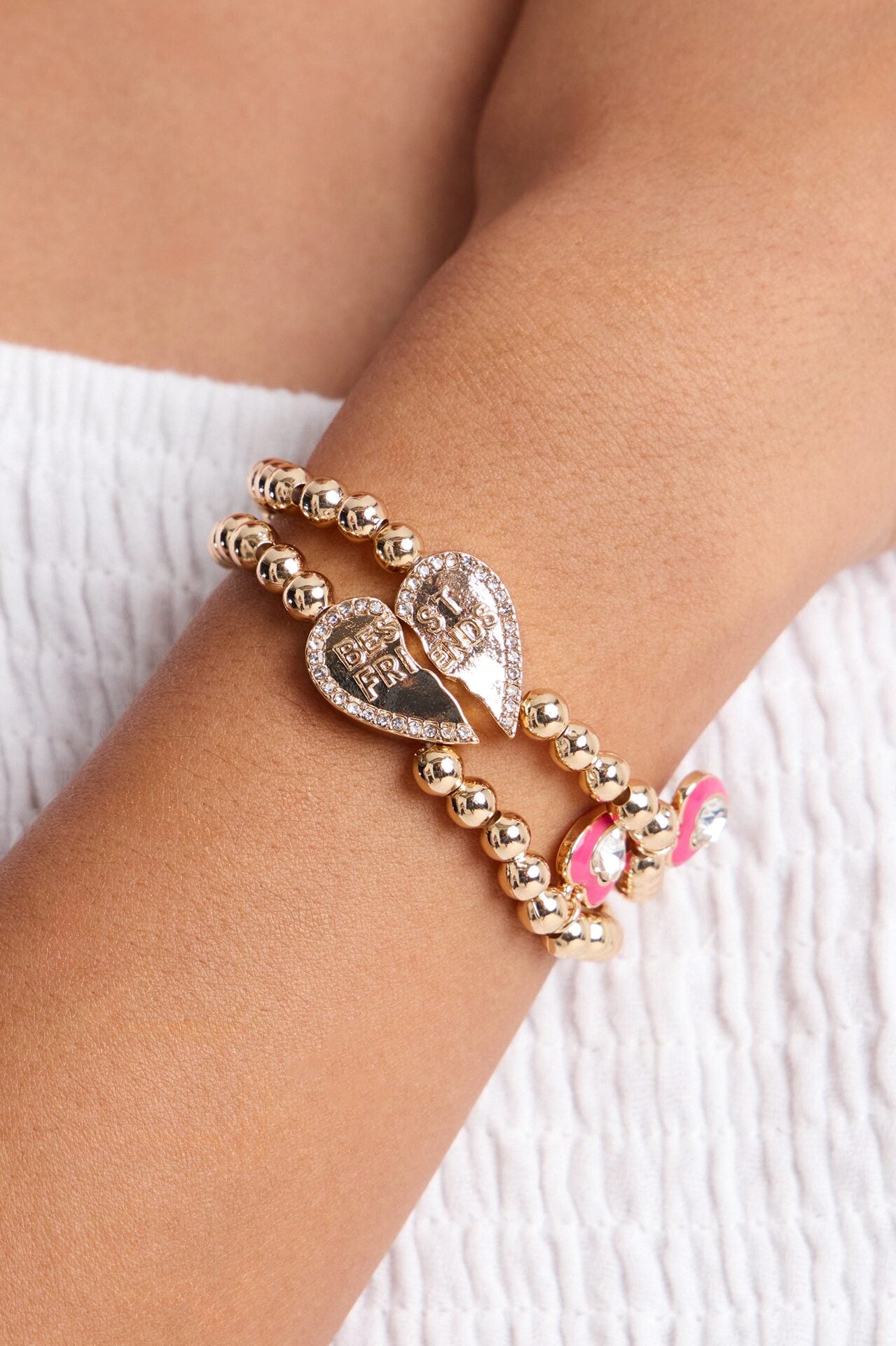 Mini Best Friends Stretch Bracelet Set - Gold image 2