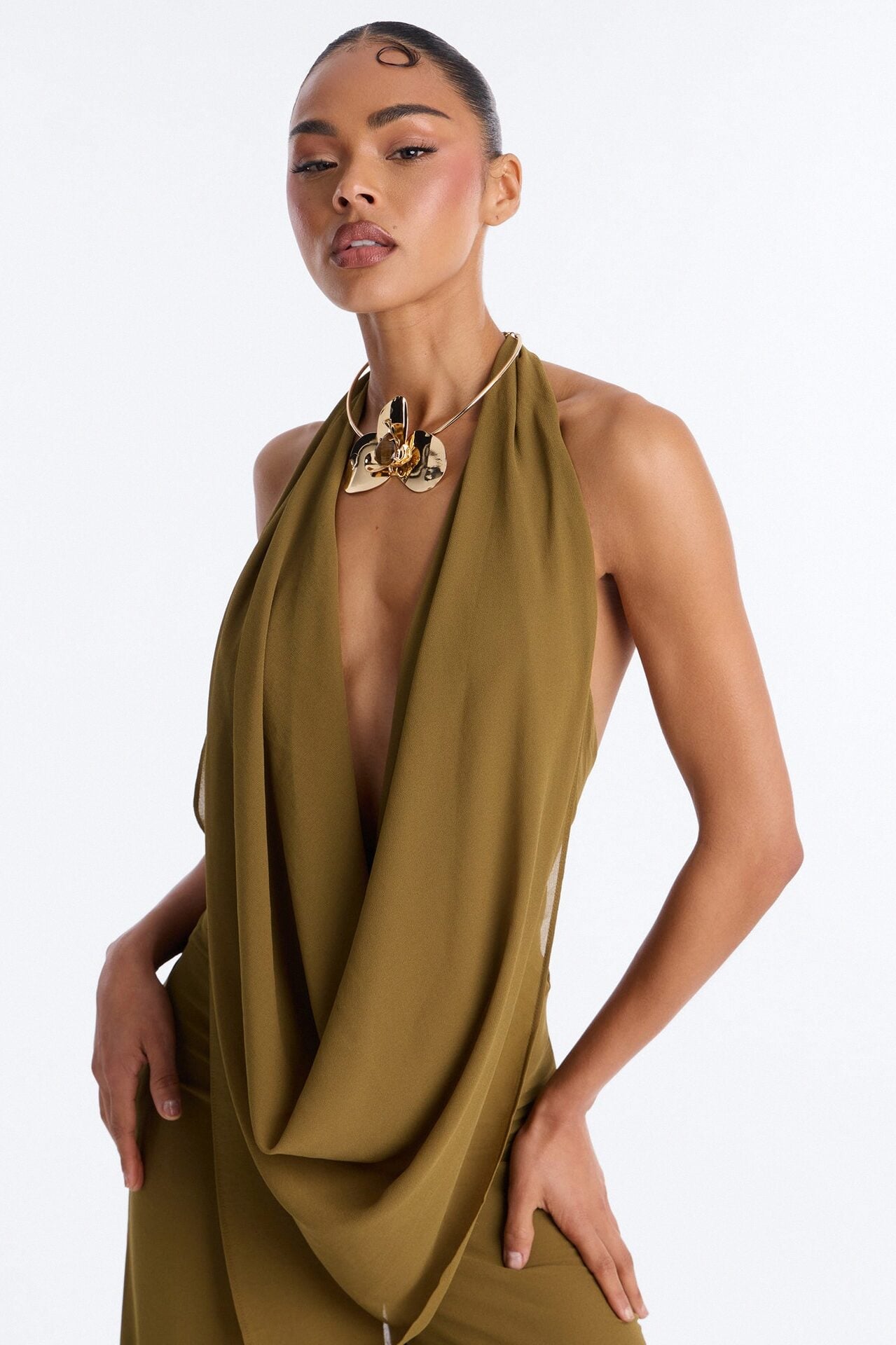 On Your Own Time Choker Necklace - Gold image 2