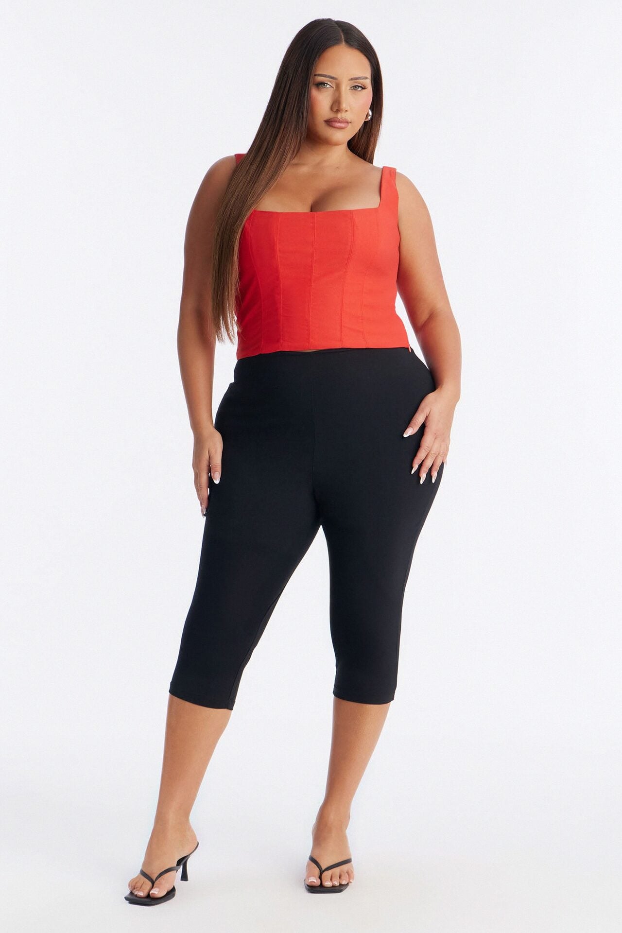 Classic Babe Smocked Tank Top - Red image 5